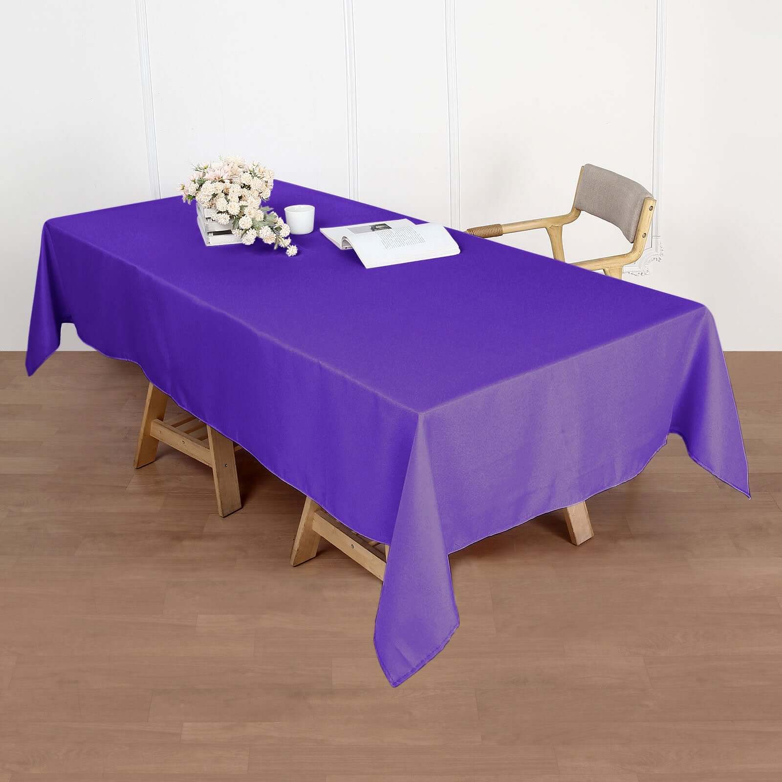 Stylish & Durable Purple Polyester 60x102 Rectangle Tablecloth