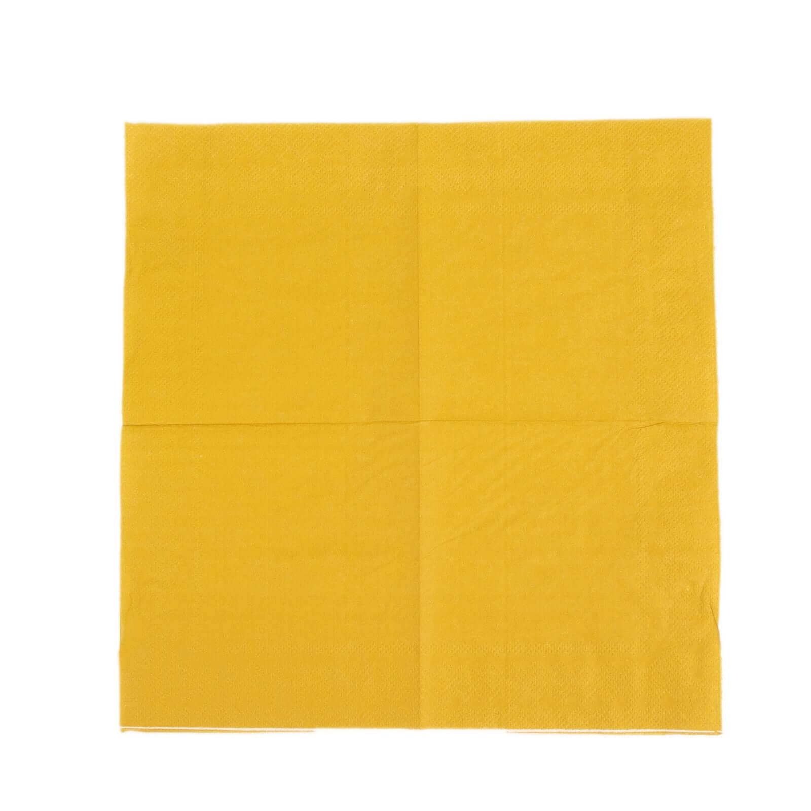50-Pack Disposable Gold 2-Ply Soft 18GSM Cocktail Paper Beverage Napkins for Events