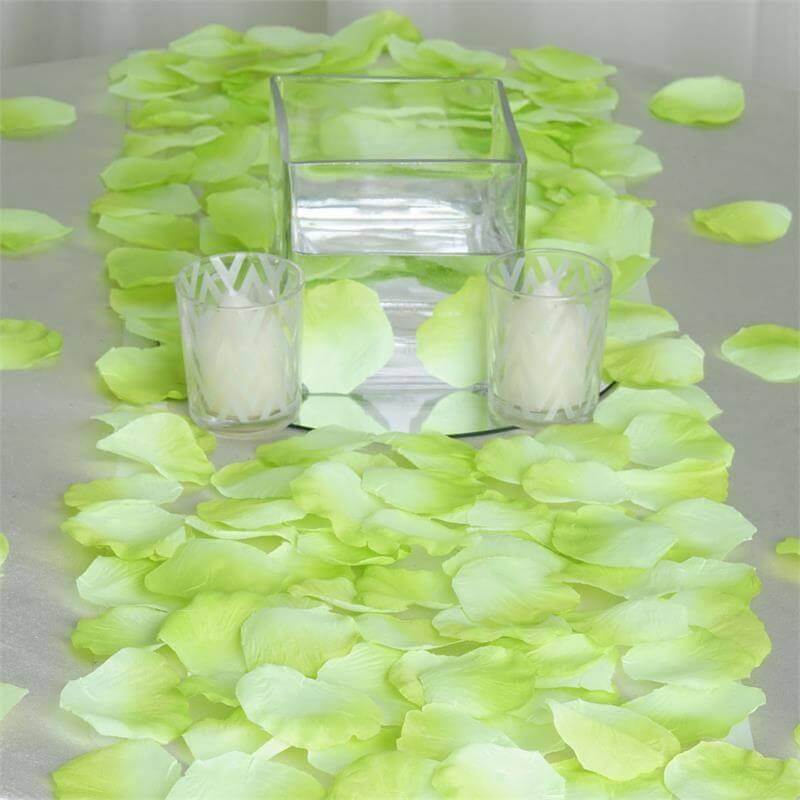 500-Piece Mint Silk Rose Petal Confetti for Table and Floor Decor
