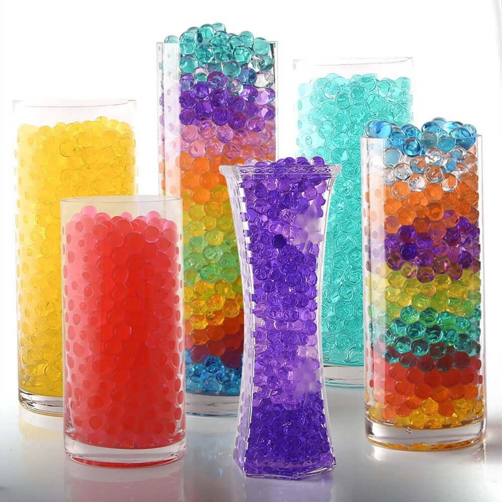 10g Clear Large Nontoxic Water Gel Beads - Ideal Vase Filler for Floating Candles & Floral Displays
