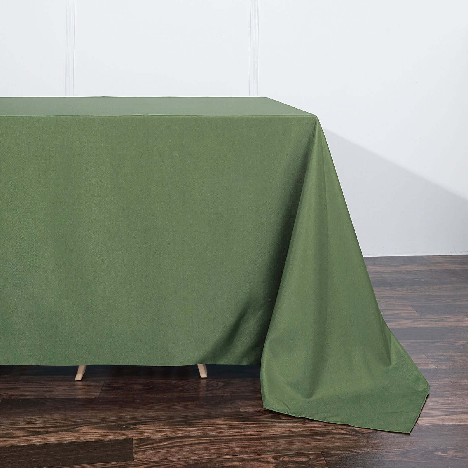 Hot Sale! Olive Green 100% Polyester Seamless Wrinkle-Resistant Rectangle Tablecloth 90x132