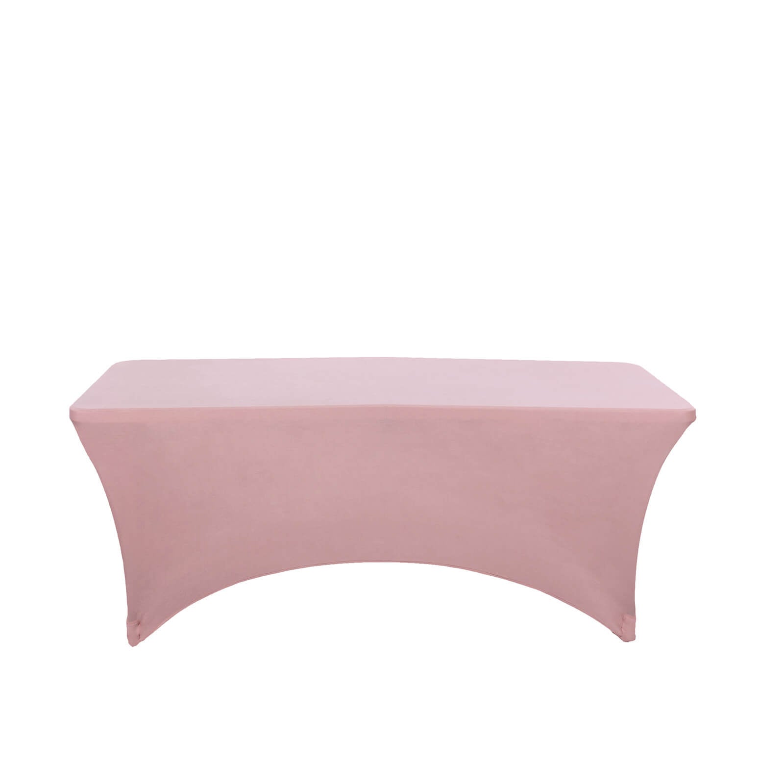 6ft Dusty Rose Stretch Spandex Rectangle Tablecloth - Ideal for Events & Presentations