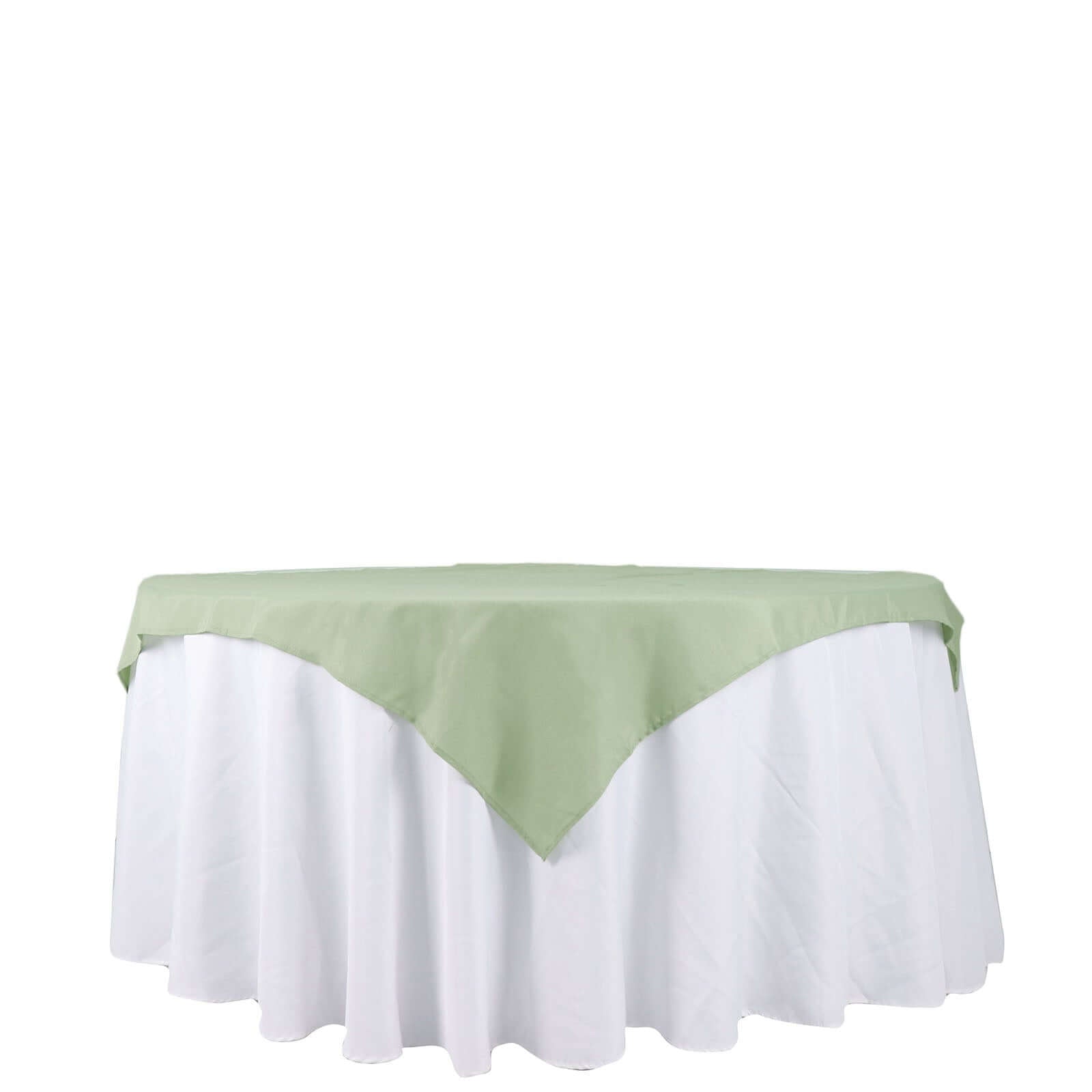 Sage Green 54x54 Wrinkle-Resistant & Durable Polyester Square Table Overlay