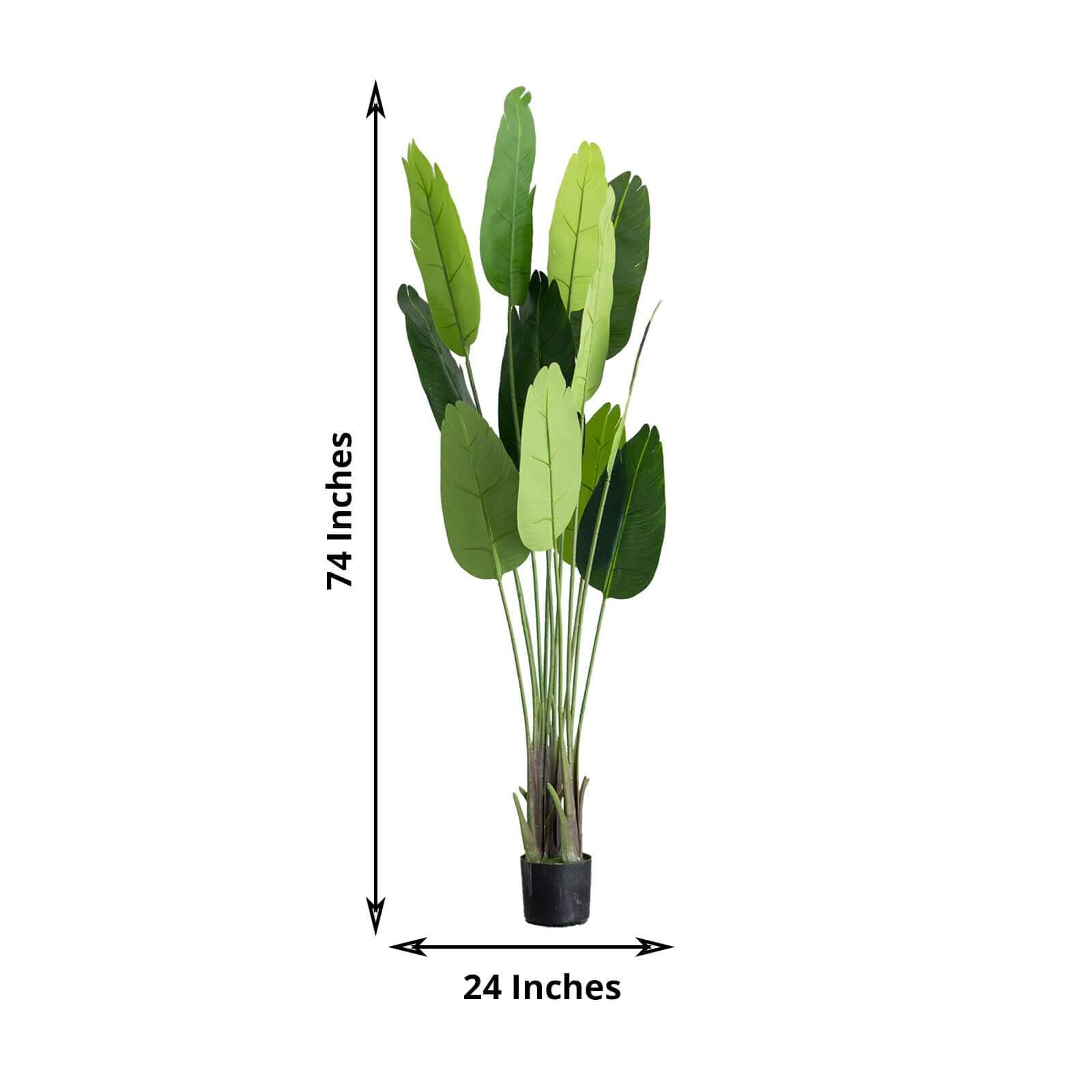 2-Pack 6ft Artificial Potted Bird of Paradise Plants - Lifelike and Easy to Decorate