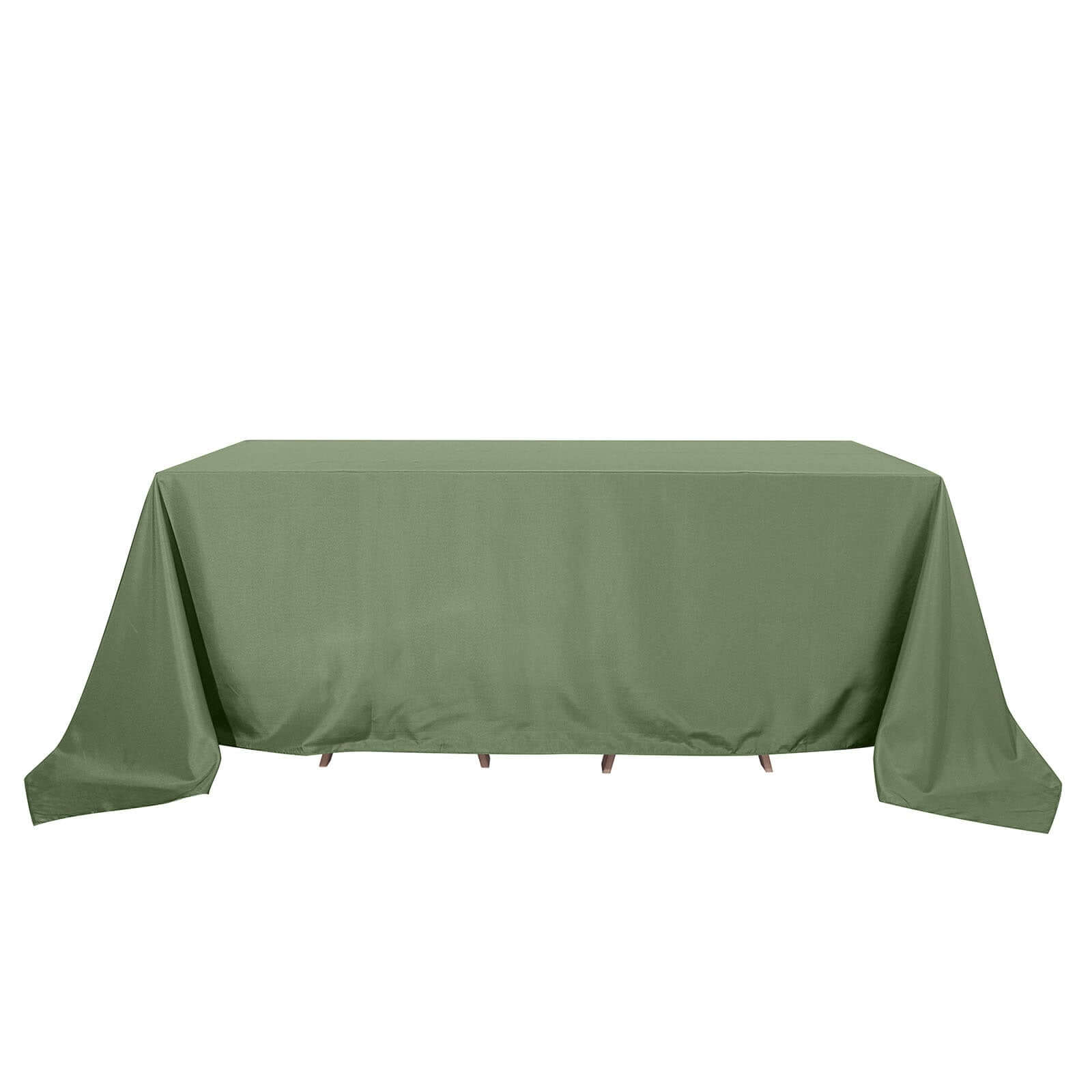 Hot Sale! Olive Green 100% Polyester Seamless Wrinkle-Resistant Rectangle Tablecloth 90x132