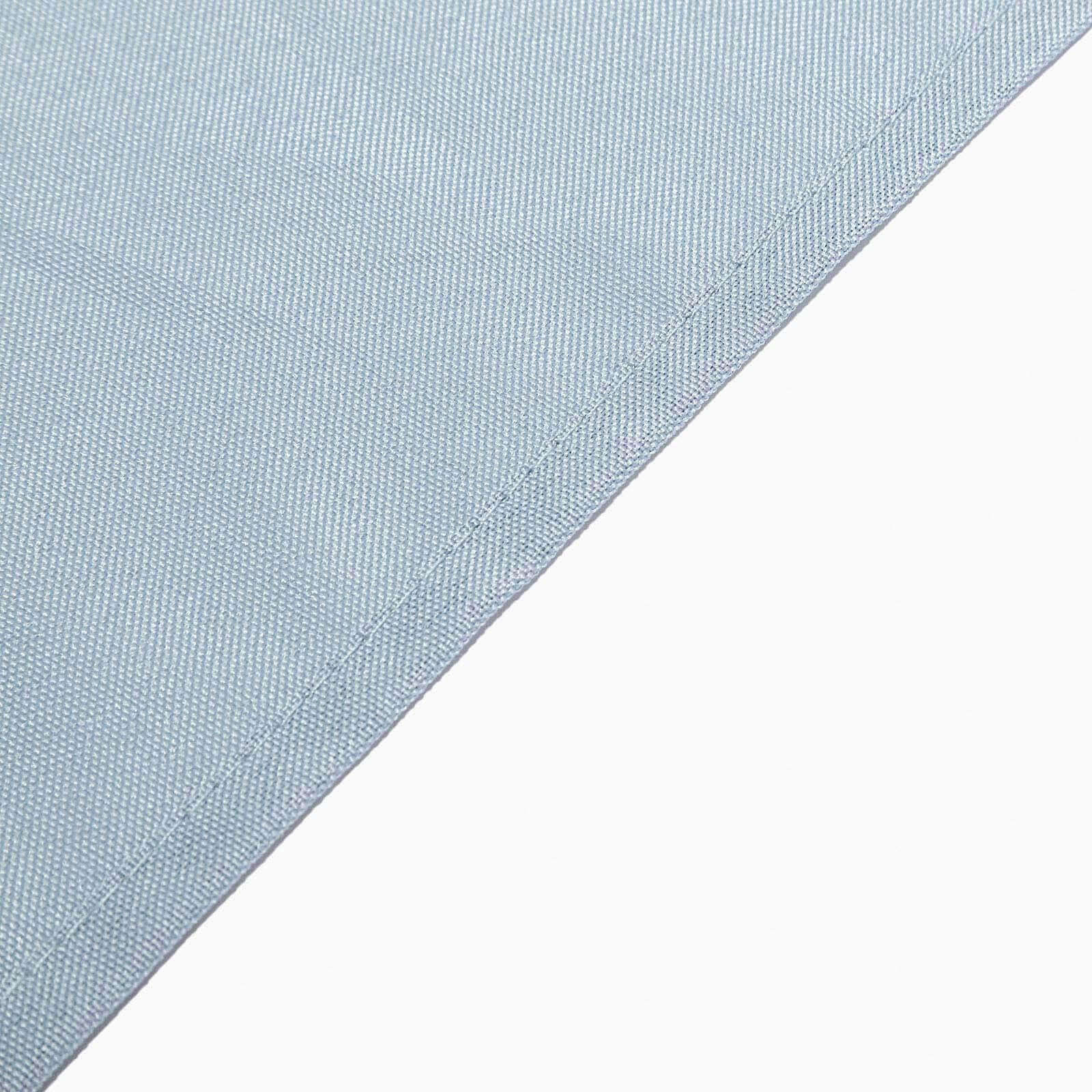 Durable Wrinkle-Resistant 90x90 Polyester Square Tablecloth in Dusty Blue