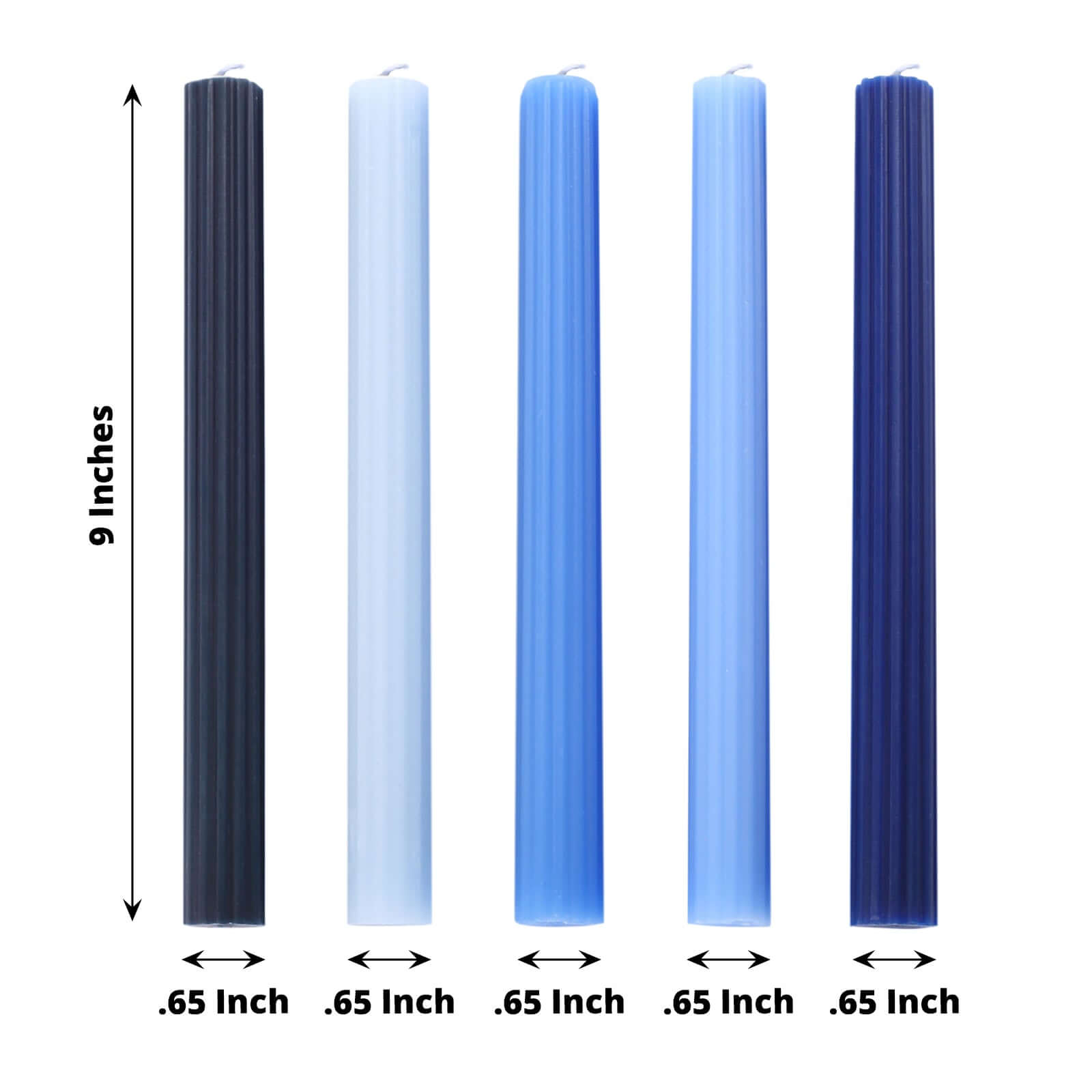 Hot Deal! Premium 5-Pack Assorted Blue Unscented 9