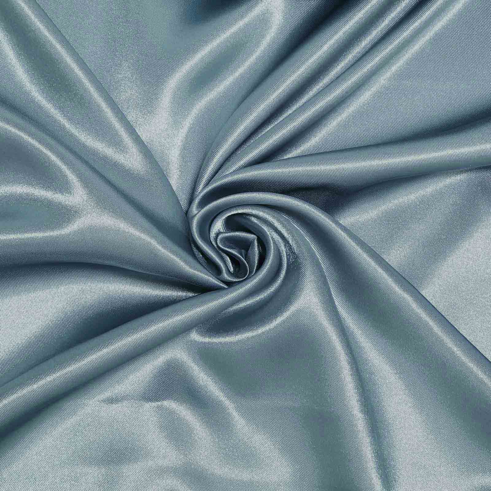 Hot Sale! Dusty Blue Satin Square Table Overlay 60x60 - Smooth and Silky Table Cover