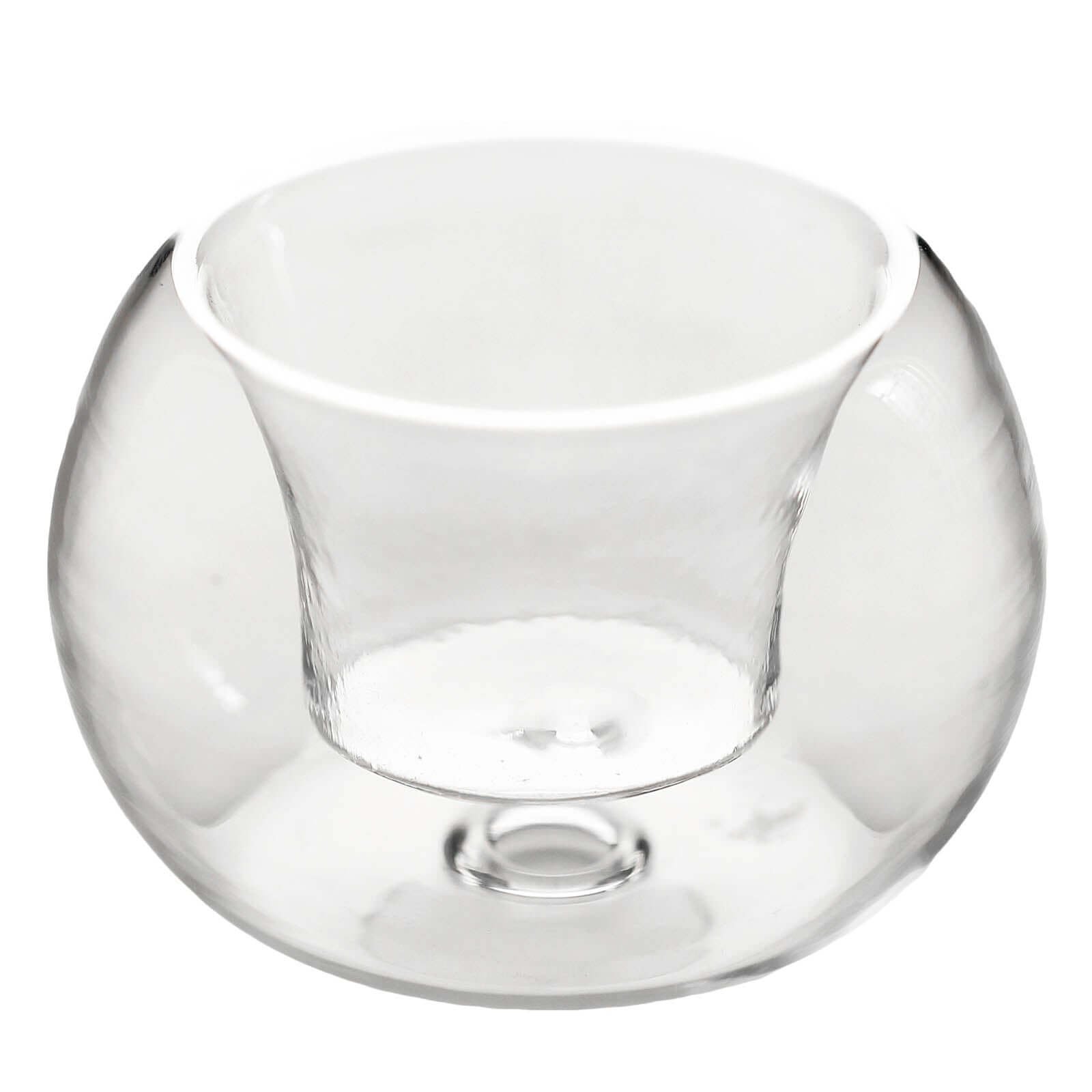 6-Piece Crystal Clear Glass Globe Votive Candle Holders for Events