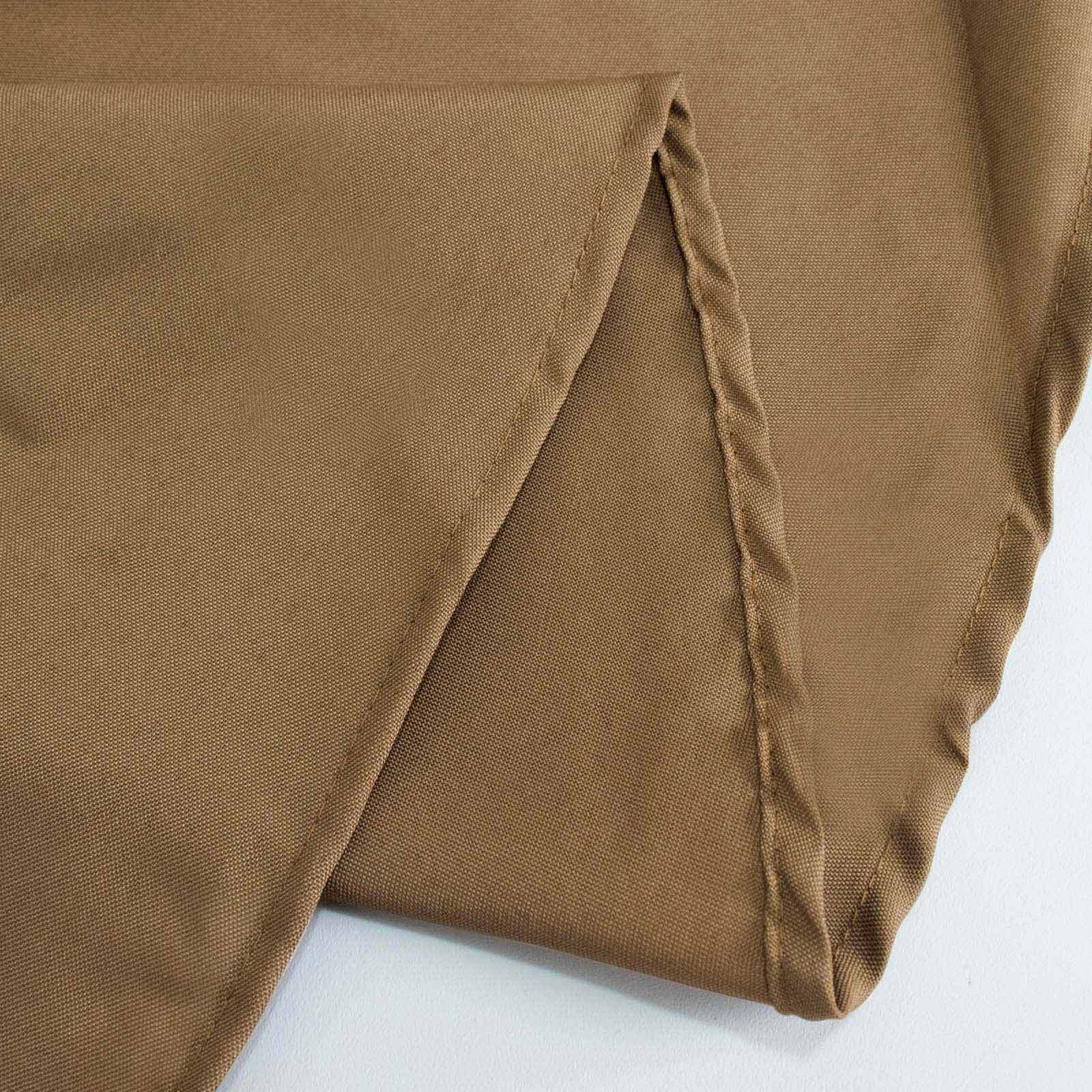 Durable and Stylish 72x120 Taupe Polyester Rectangle Tablecloth
