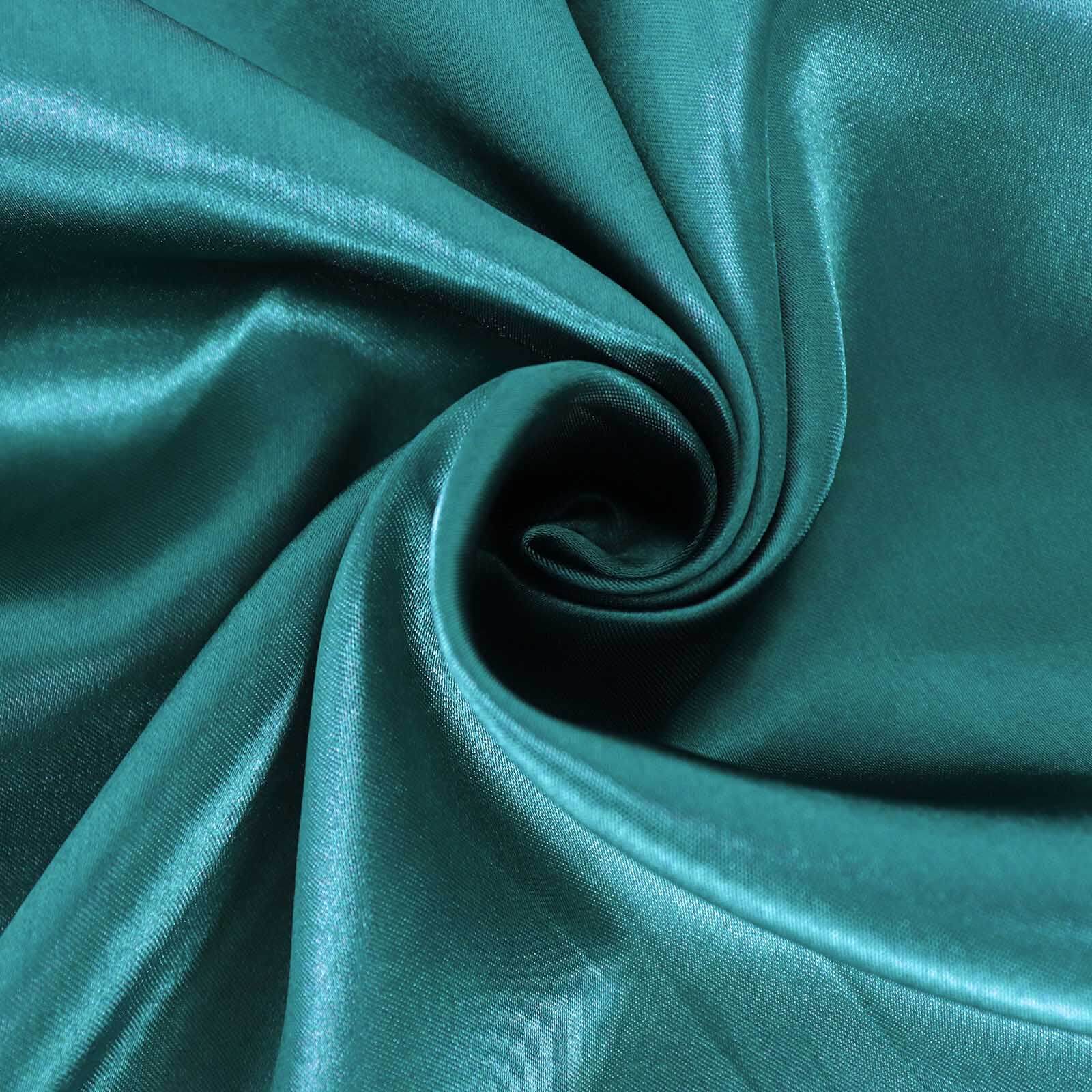 Hot! Seamless Peacock Teal Satin 90x132 Rectangular Tablecloth