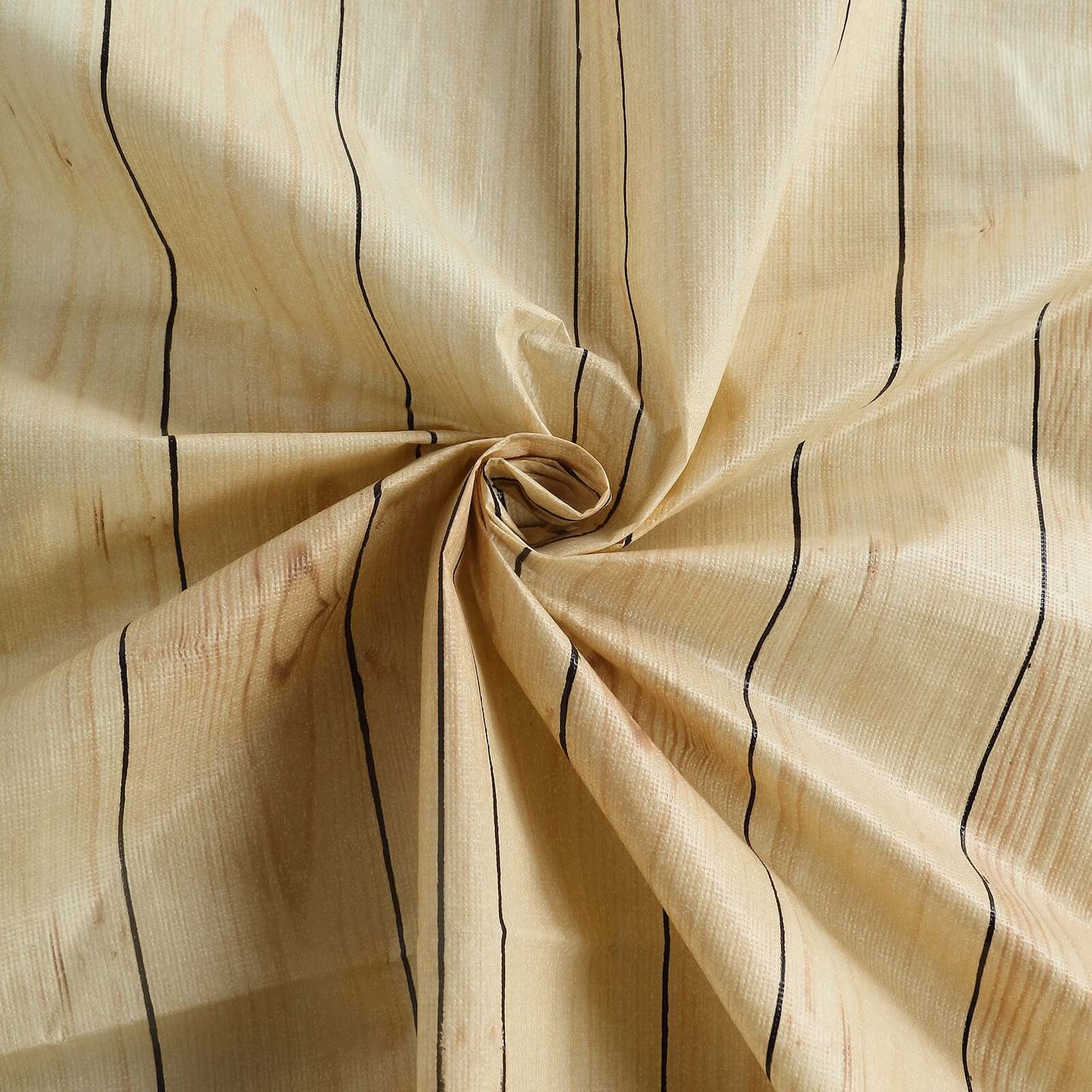 Hot Sale! Durable PVC Disposable Natural Rectangle Plastic Table Cover with Rustic Wooden Print, 52x108