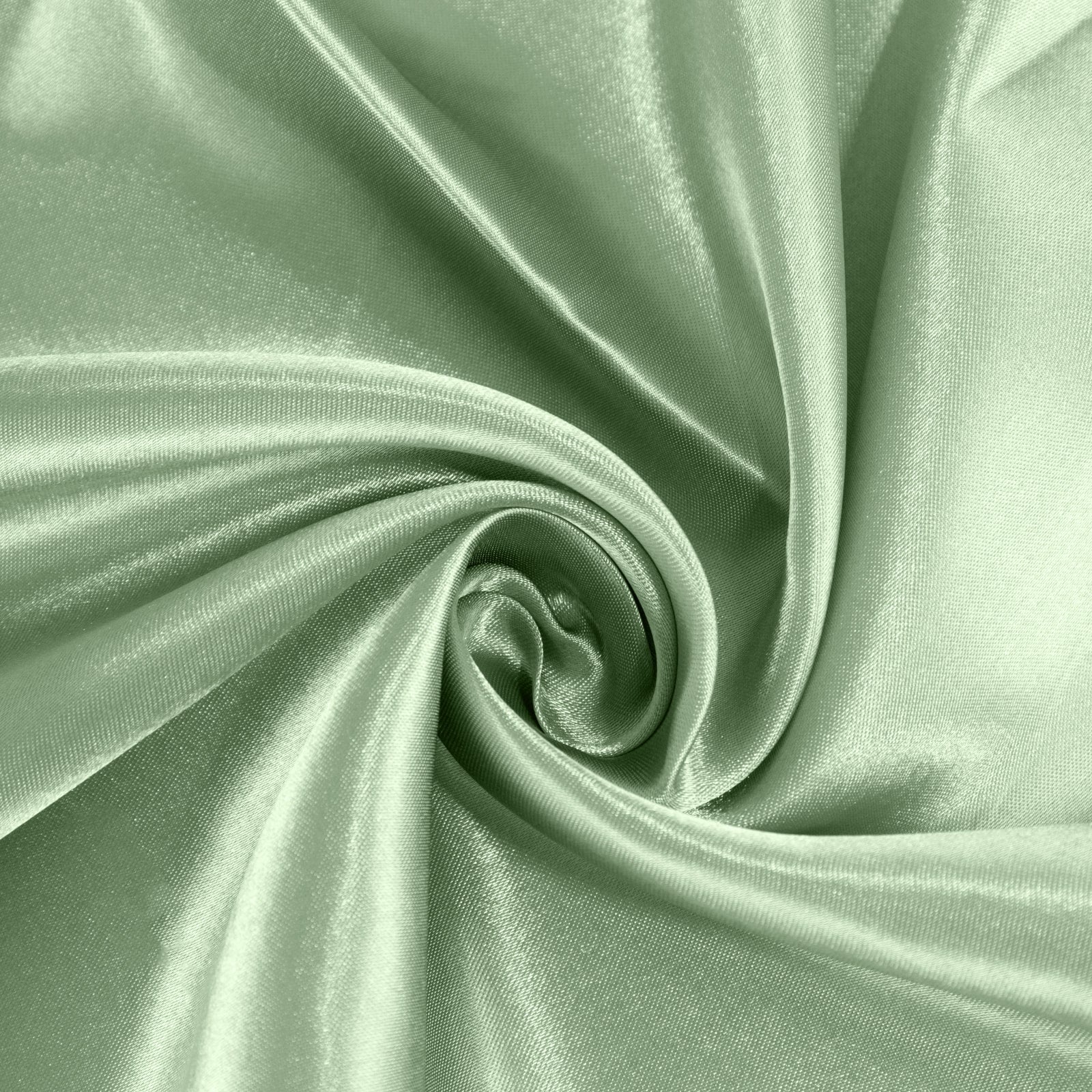 Sage Green Satin Square Table Overlay 90x90 - Smooth Finish Table Topper