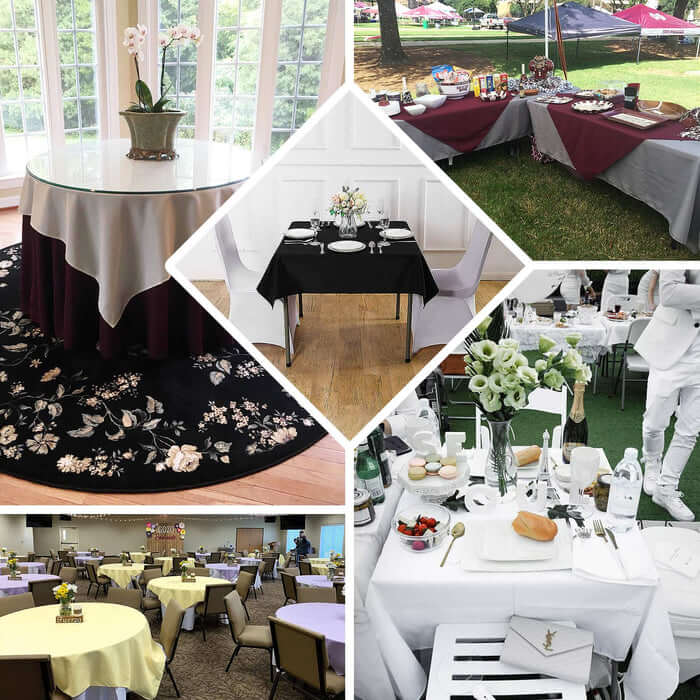 220GSM Wrinkle-Resistant Premium Polyester 70x70 Dusty Sage Green Square Tablecloth