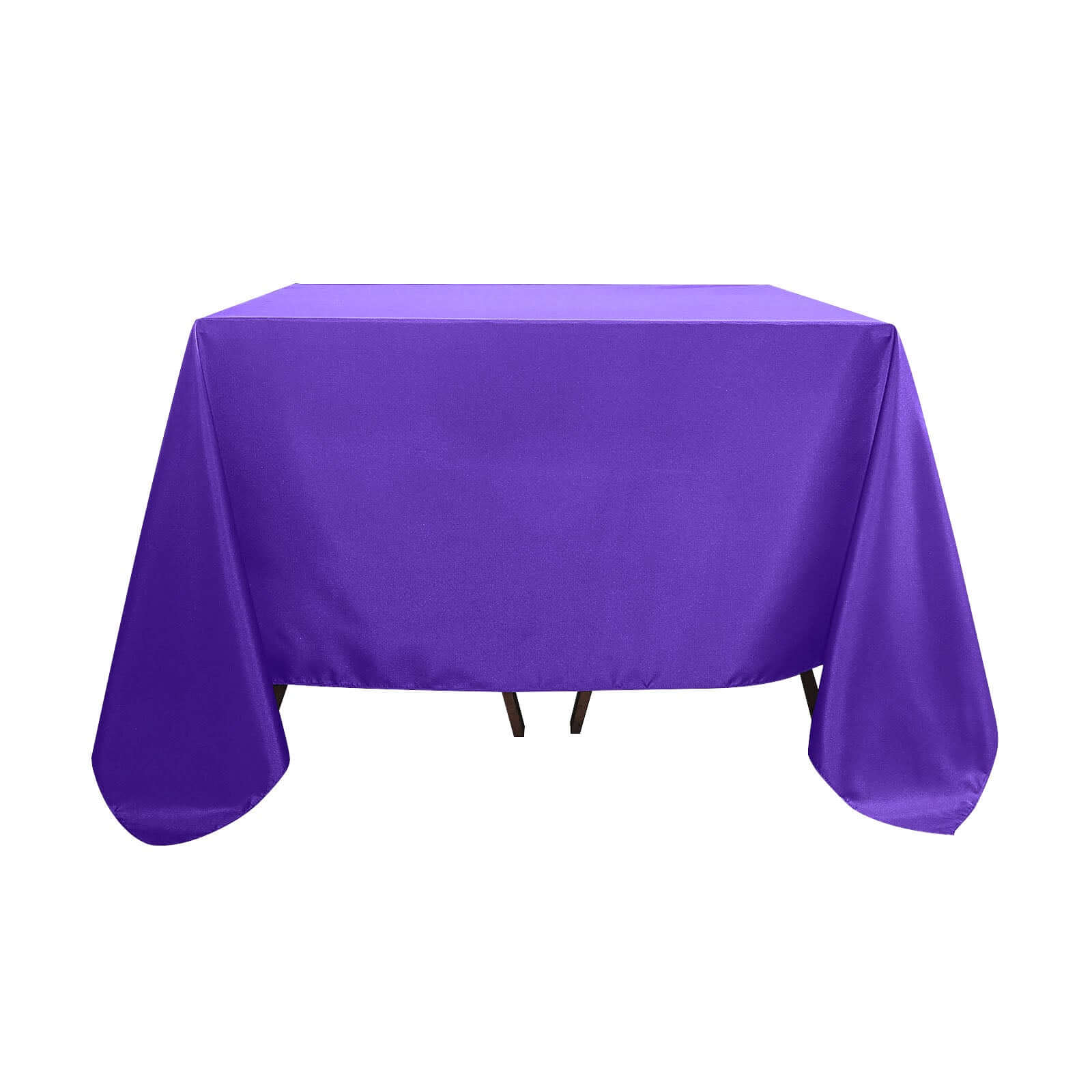Premium Purple 90x90 Polyester Square Tablecloth - Wrinkle-Free & Durable for Events