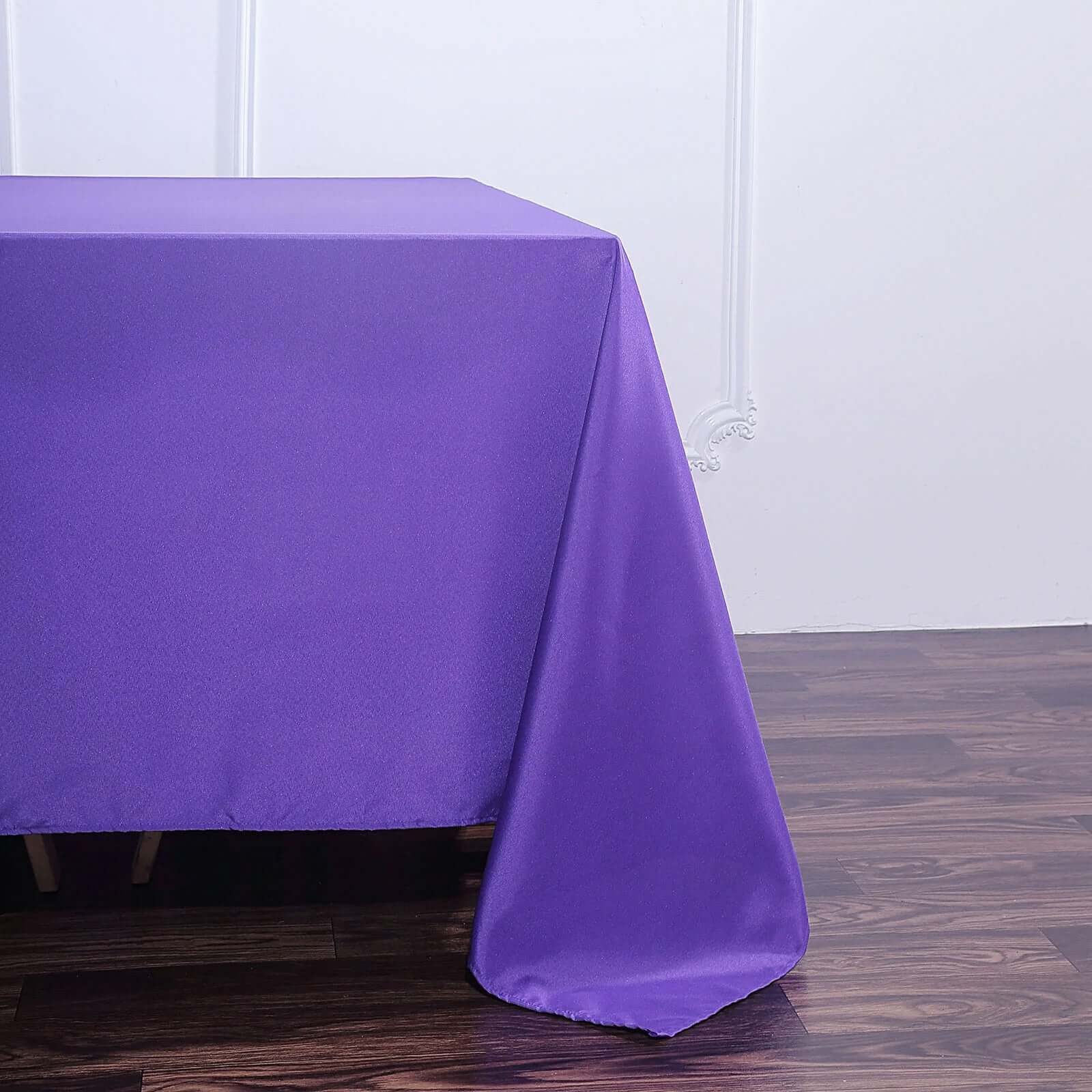 Premium Purple 90x90 Polyester Square Tablecloth - Wrinkle-Free & Durable for Events