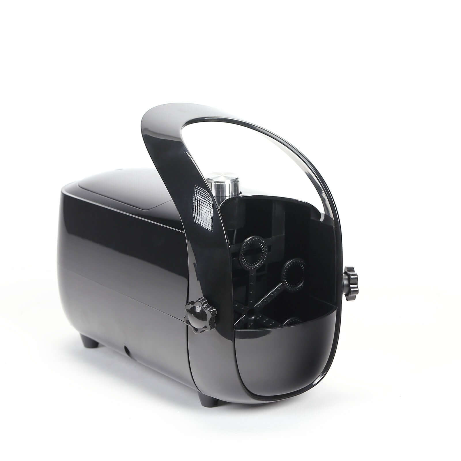 Portable Black Dual-Speed Automatic Bubble Machine, USB or Battery Powered