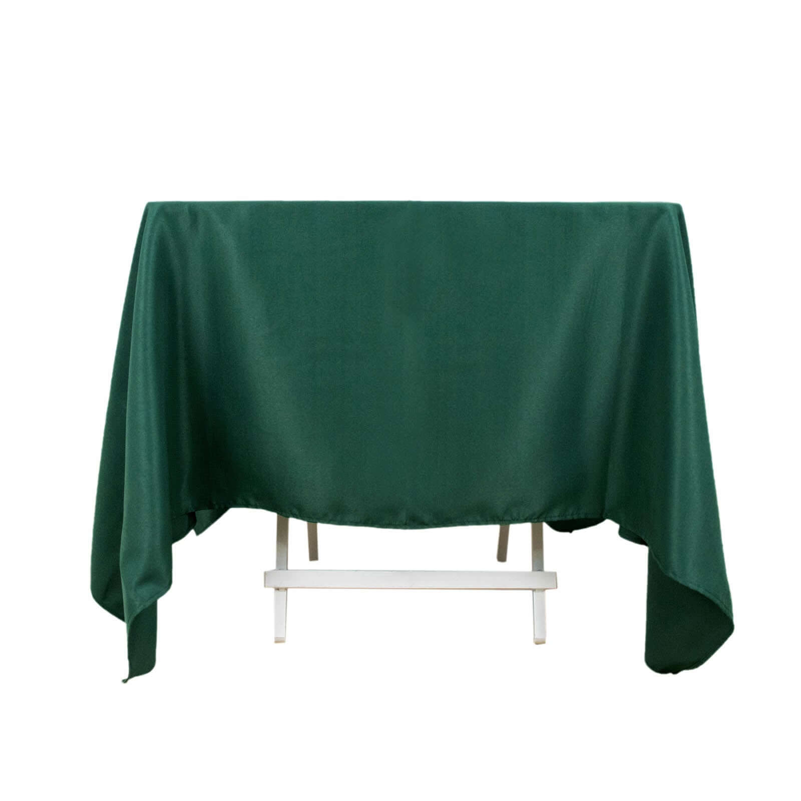220GSM Wrinkle-Resistant 70x70 Premium Polyester Square Tablecloth in Hunter Emerald Green