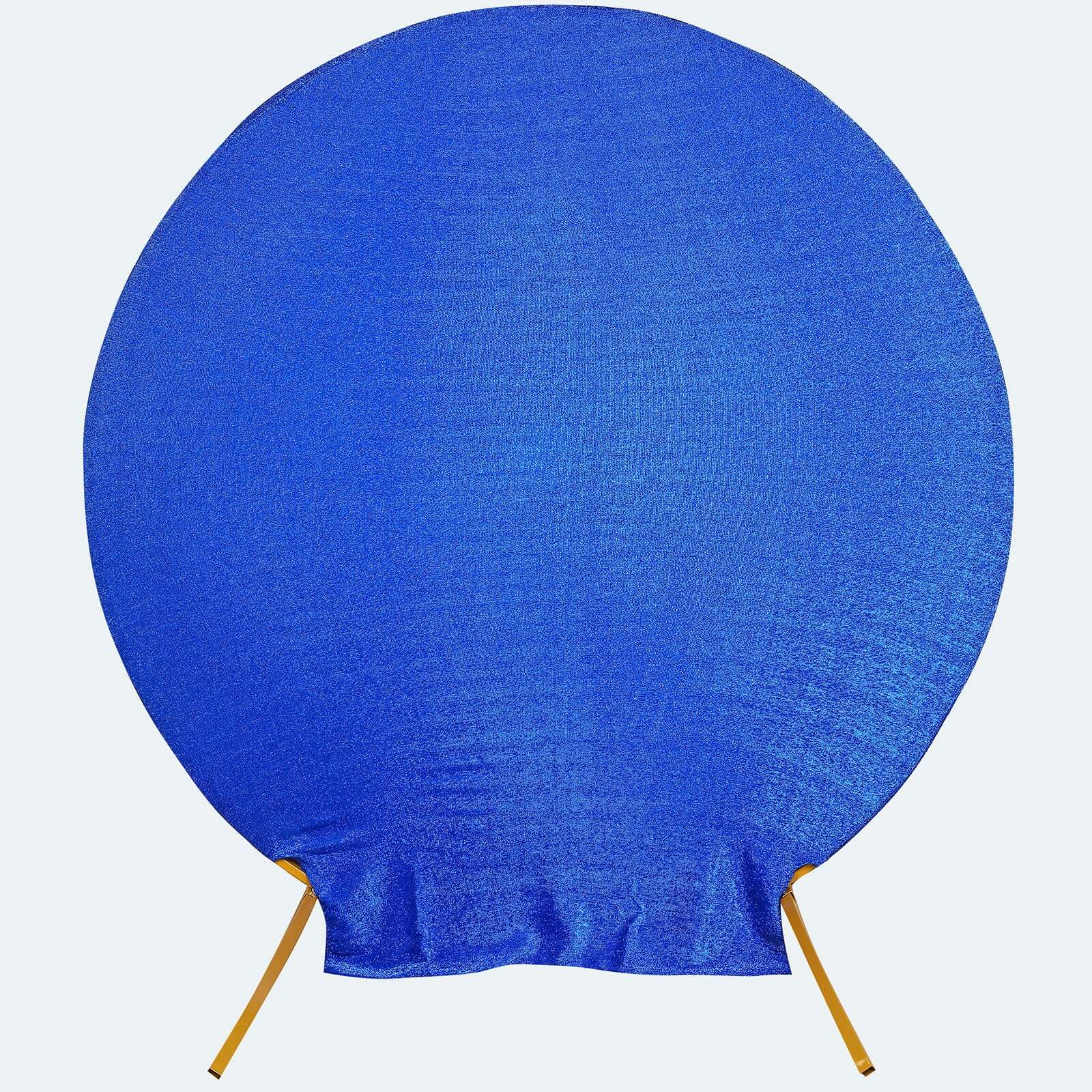 Hot Deal! 7.5ft Royal Blue Metallic Shimmer Tinsel Spandex 2-Sided Wedding Arch Photo Backdrop