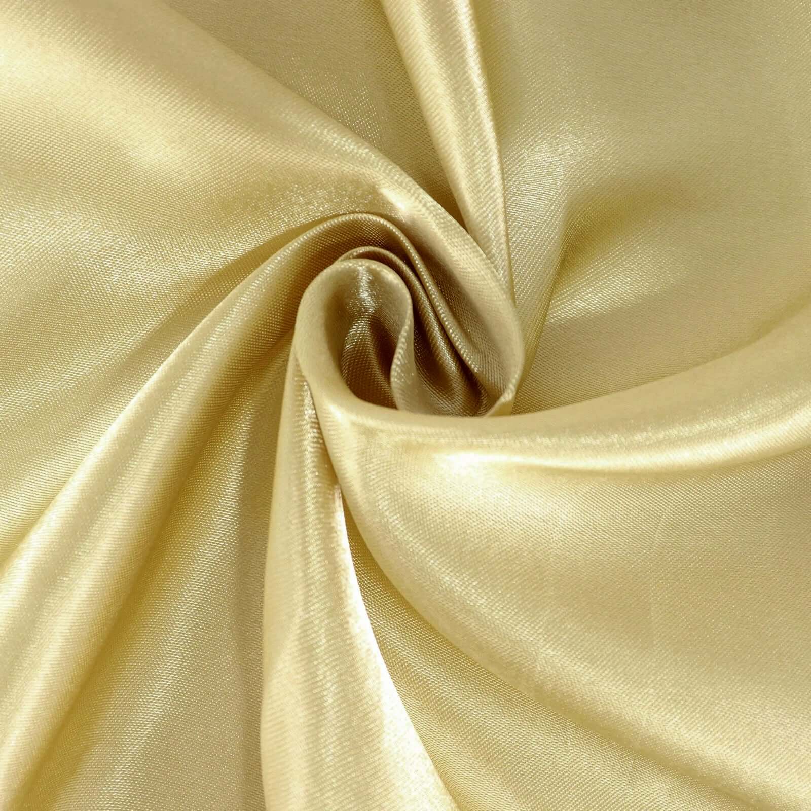 Champagne Satin 60x126 Rectangular Tablecloth - Smooth, Lustrous & Great Value