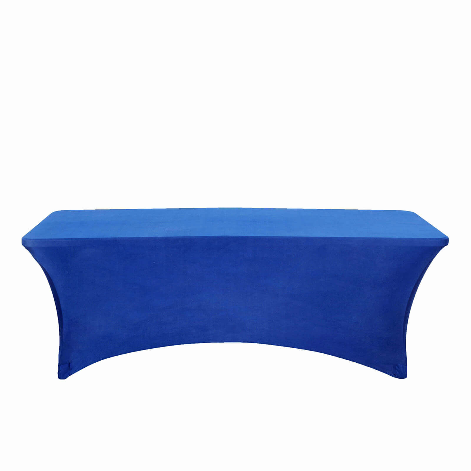 Royal Blue Durable Stretch Spandex Table Cover for 8-Foot Rectangles - Perfect for Events!