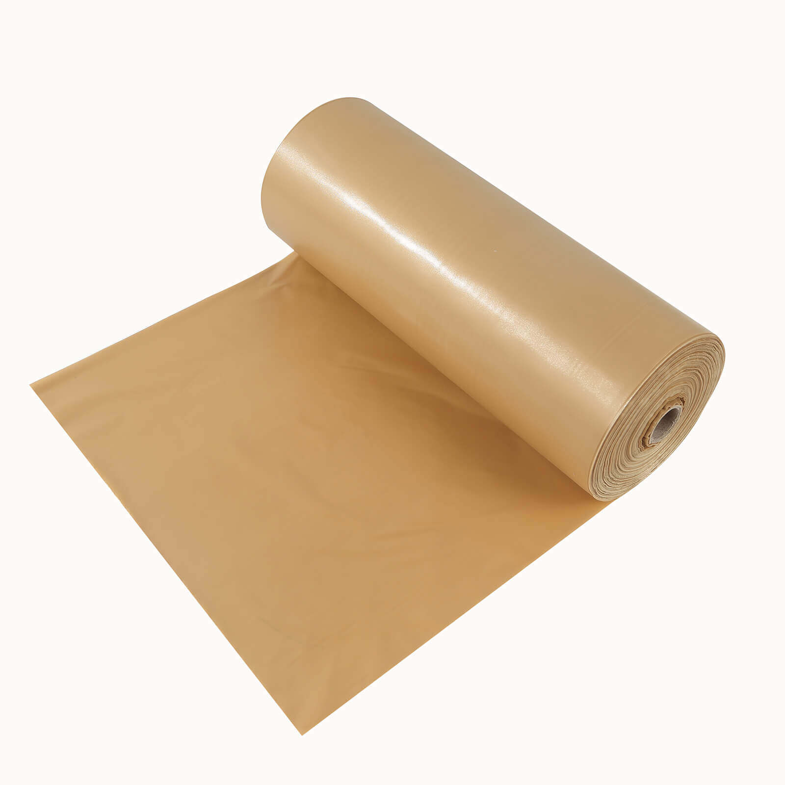 Customizable Gold Plastic Table Cover Roll with Slide Cutter, 54x300ft