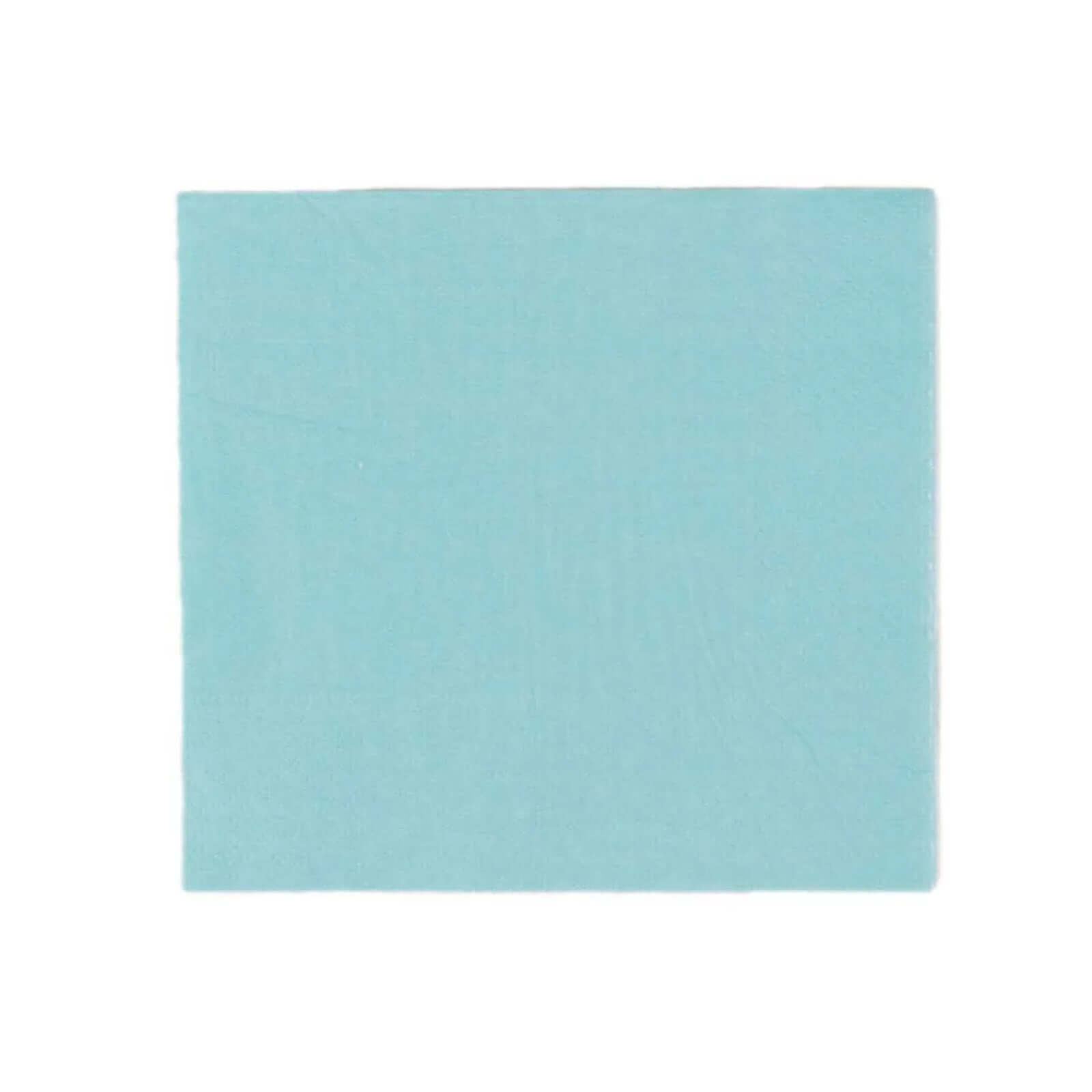 Blue 2-Ply Disposable Soft 18GSM 5x5 Cocktail Paper Beverage Napkins - 50 Pack