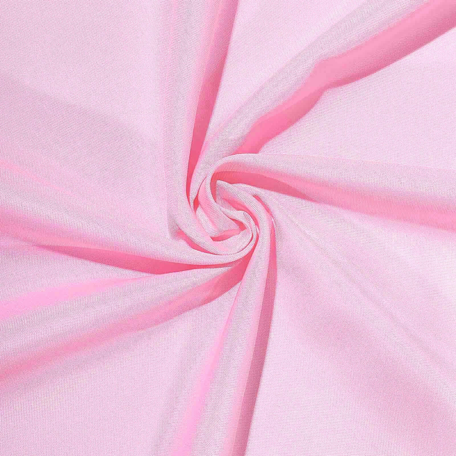 Hot! Pink 54x54 Polyester Wrinkle-Resistant Square Table Overlay, Durable Table Cover