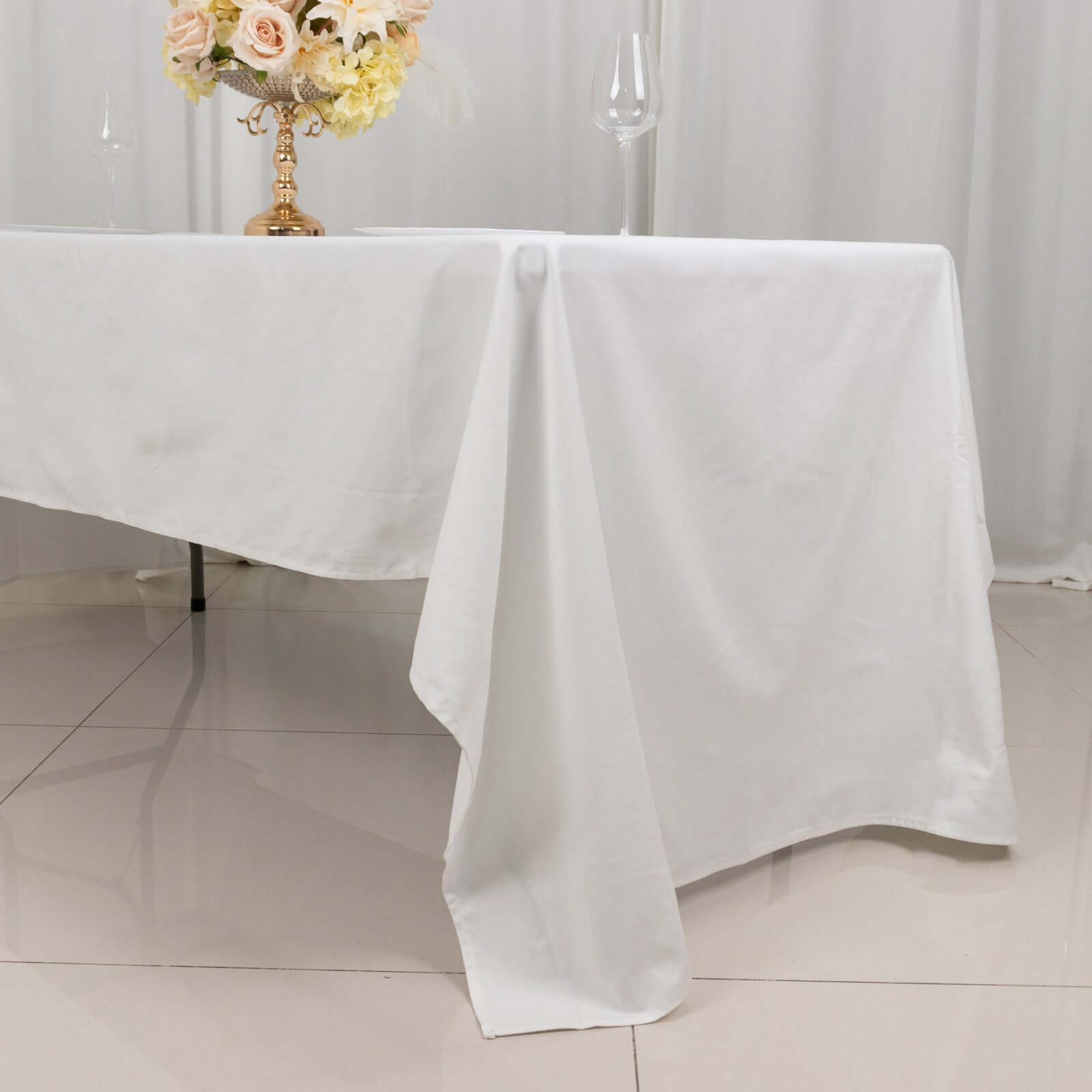 Exclusive White 100% Cotton Rectangle Tablecloth - Soft, Breathable & Elegant