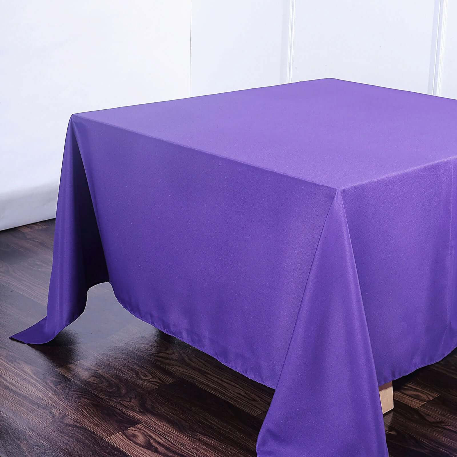 Premium Purple 90x90 Polyester Square Tablecloth - Wrinkle-Free & Durable for Events
