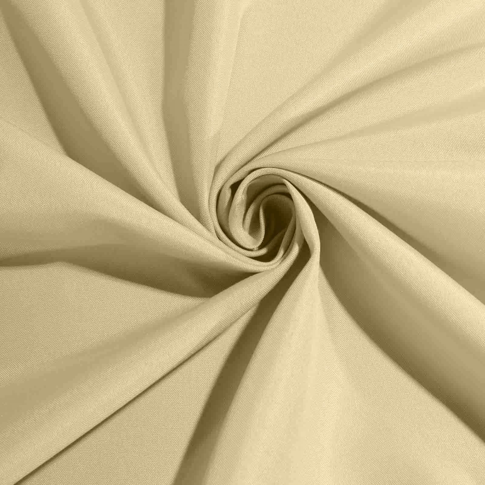 Premium Seamless Wrinkle-Resistant Polyester Rectangle Tablecloth in Champagne (90x156)