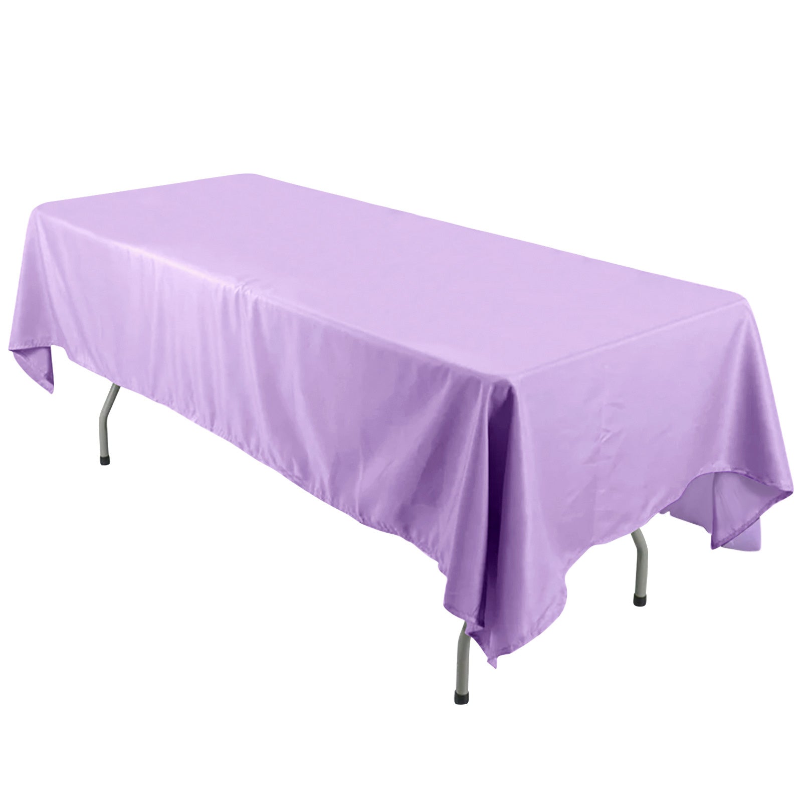 Wrinkle-Resistant Lavender Lilac Polyester Tablecloth 60x126 - Ideal for Events