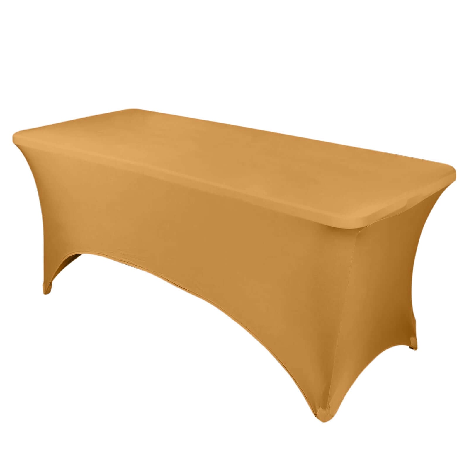 Premium Gold Stretch Spandex Table Cover (96x30 inches) - Ideal for Events & Presentations