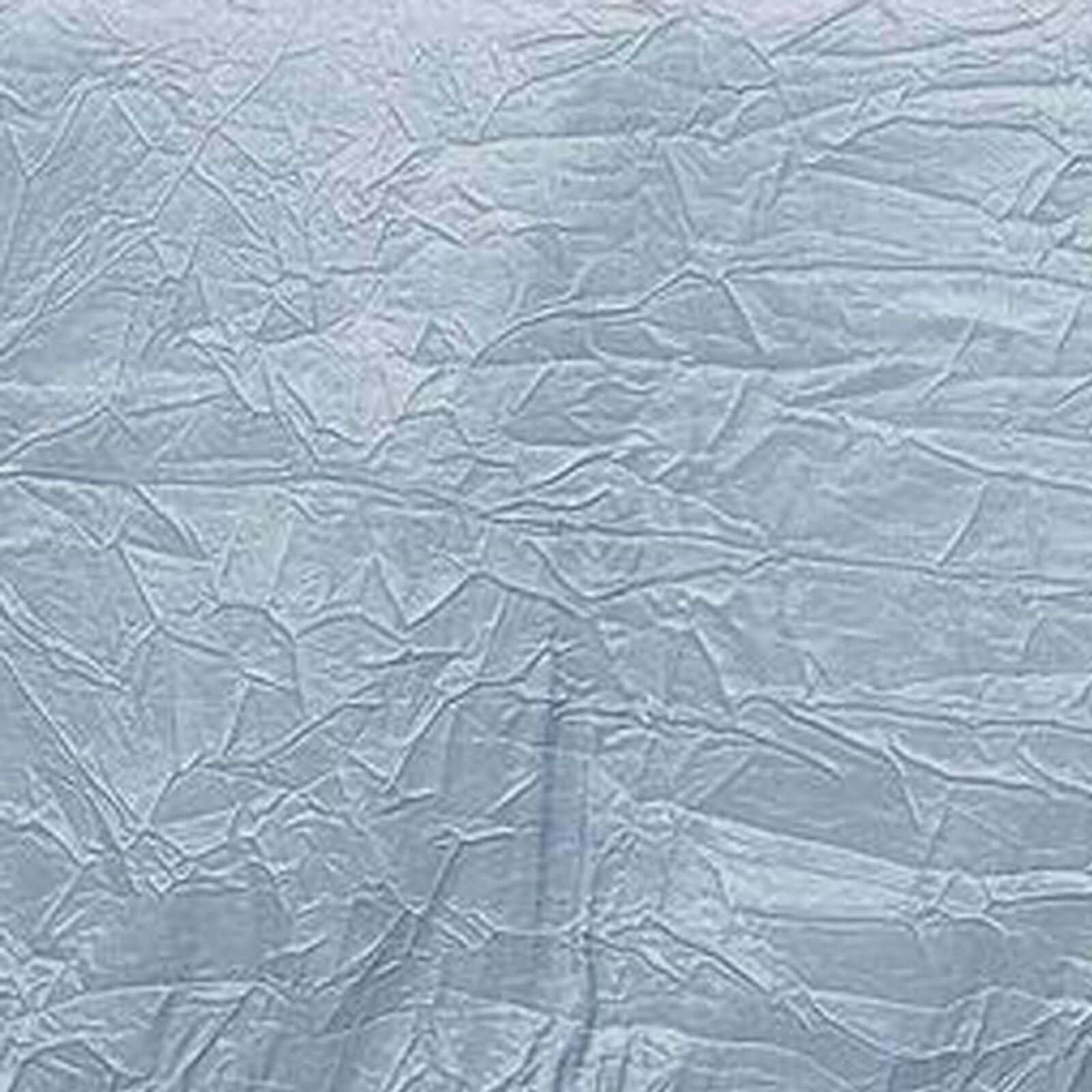 Dusty Blue Accordion Crinkle 90x90 Square Taffeta Table Overlay