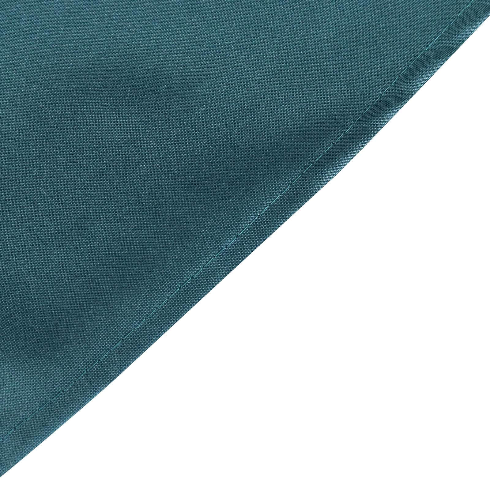 Wrinkle-Resistant & Durable Peacock Teal Polyester Square Table Overlay Tablecloth, 54x54