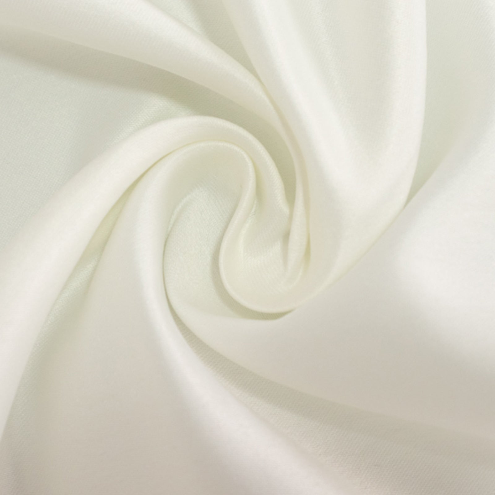 Ivory Lamour Satin Rectangle Tablecloth 90x132 - Soft, Silk - like & Seamless