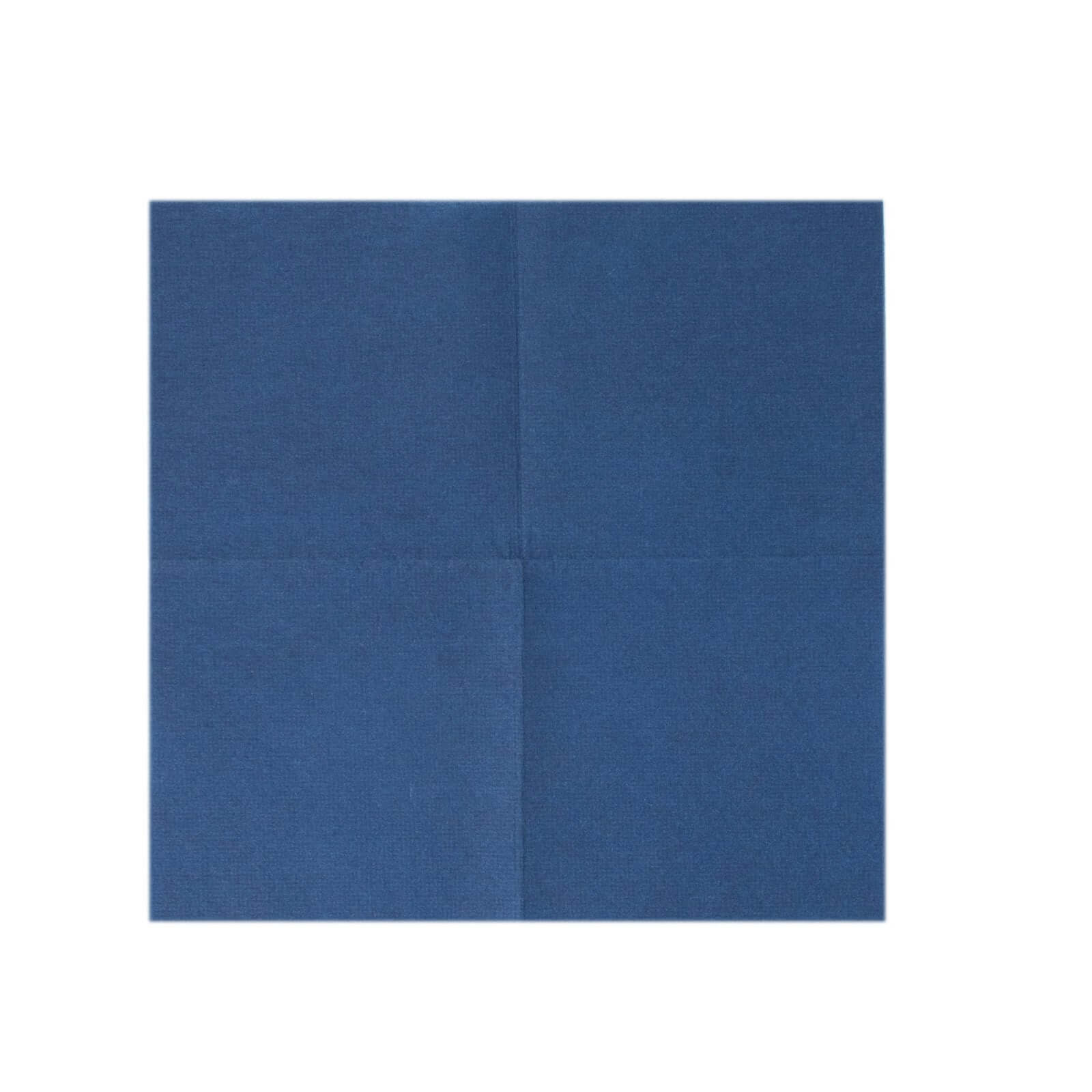 20-Piece Navy Blue 5x5 Linen-Like Airlaid Napkins - Super Absorbent
