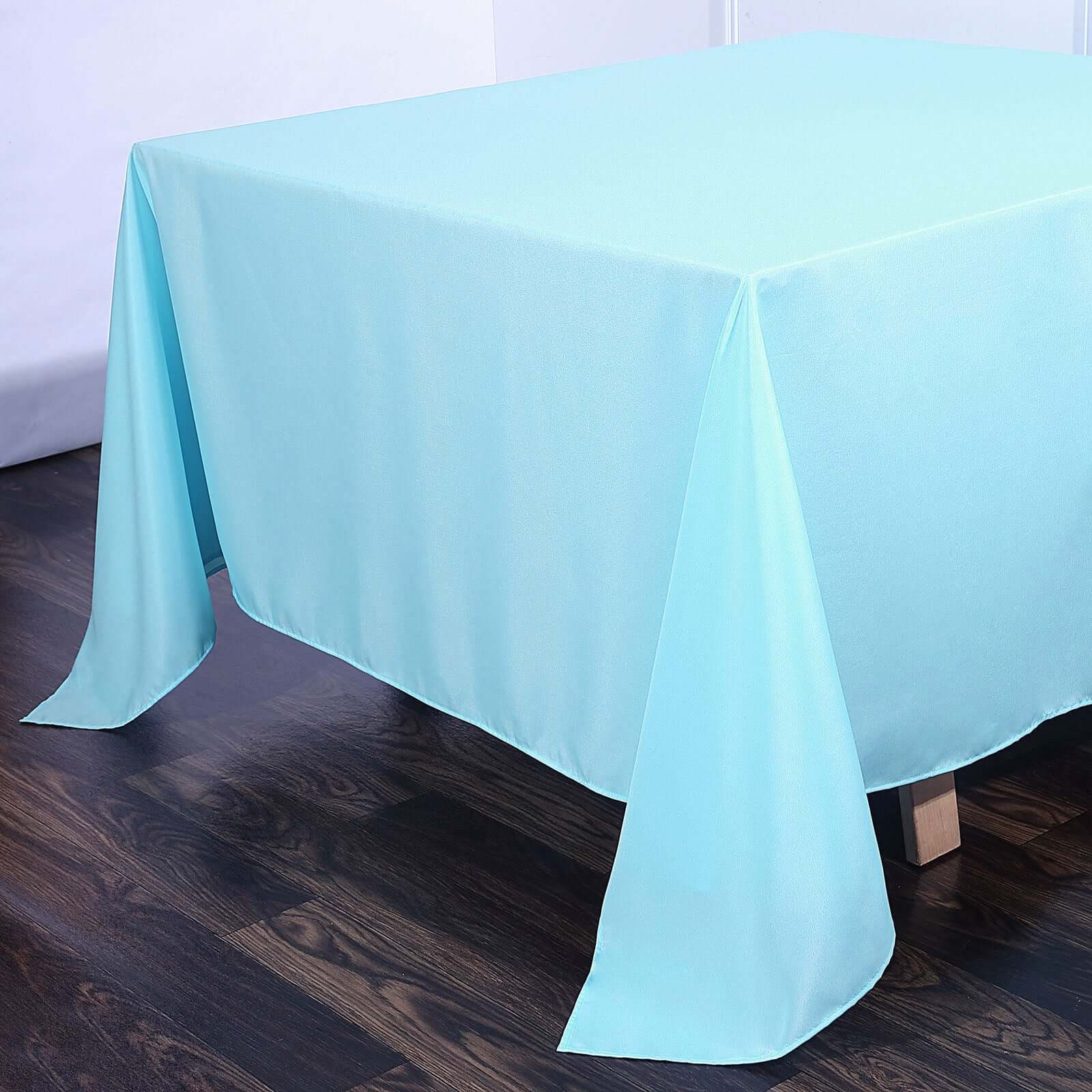 Light Blue 90x90 Square Polyester Tablecloth - Durable & Wrinkle-Free