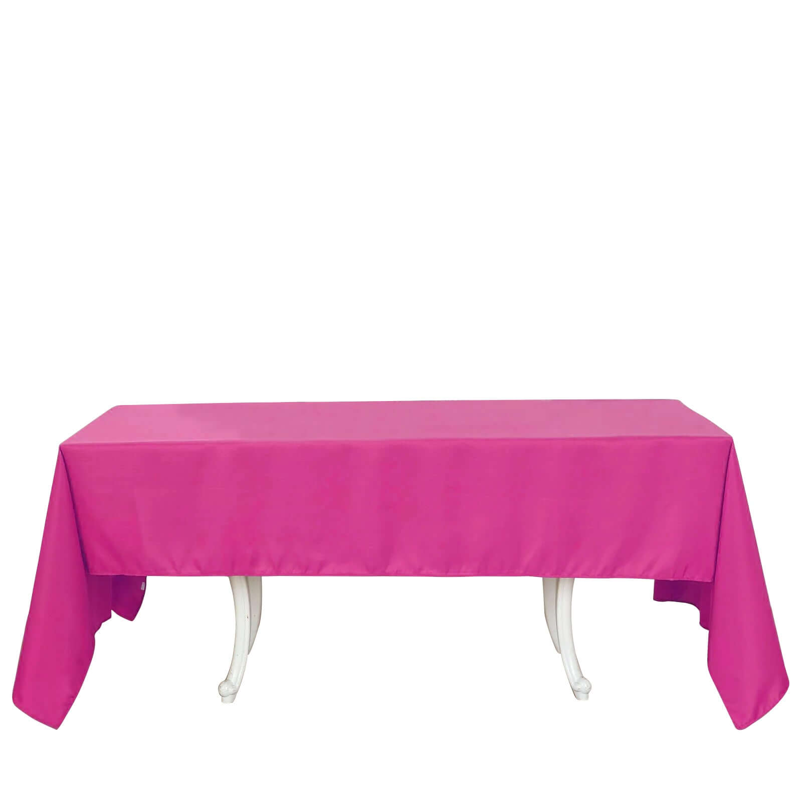 Wrinkle-Resistant 60x126 Rectangle Fuchsia Polyester Table Cover