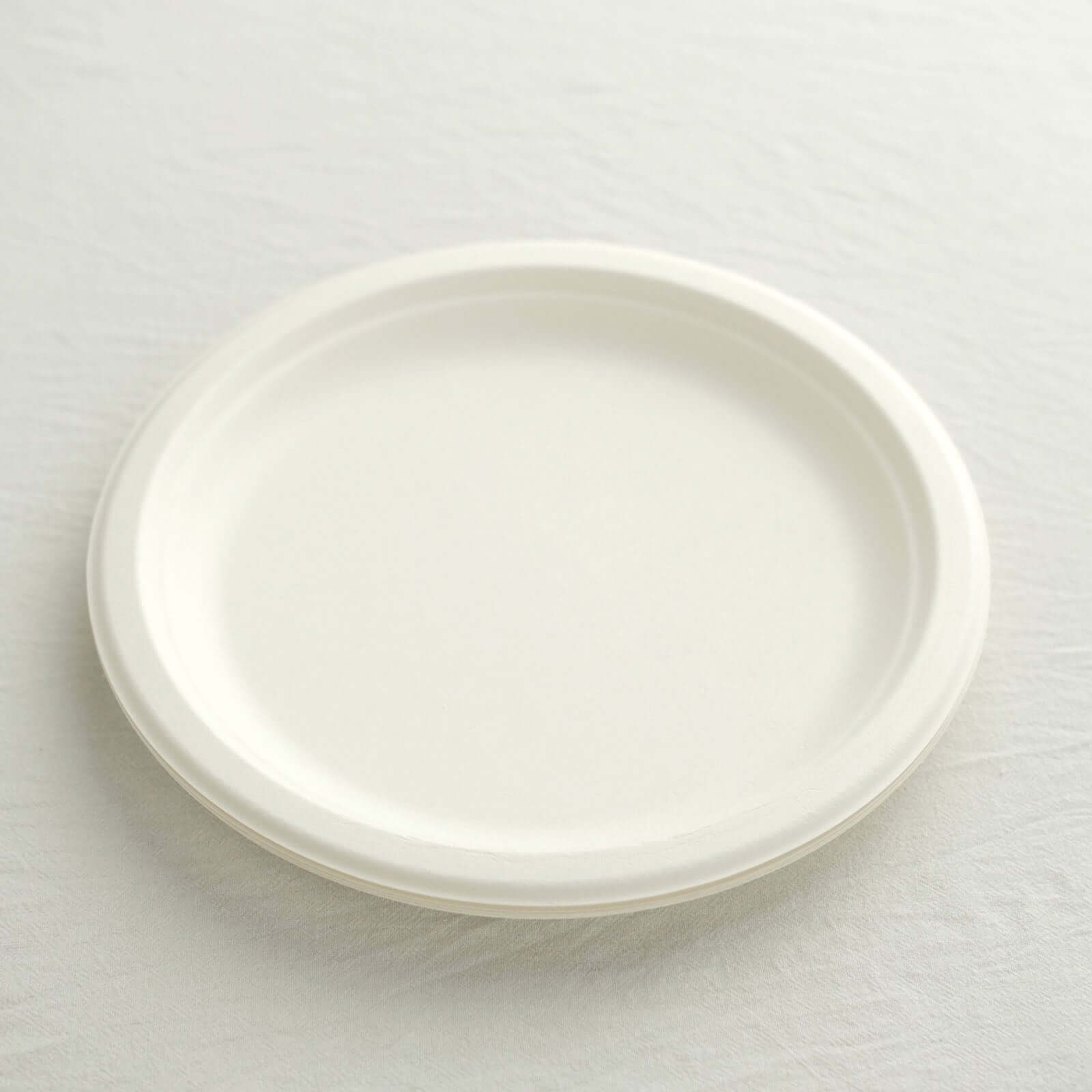 Hot Deal! 50-Pack Biodegradable White Round 9-Inch Bagasse Dinner Plates for Outdoor Parties