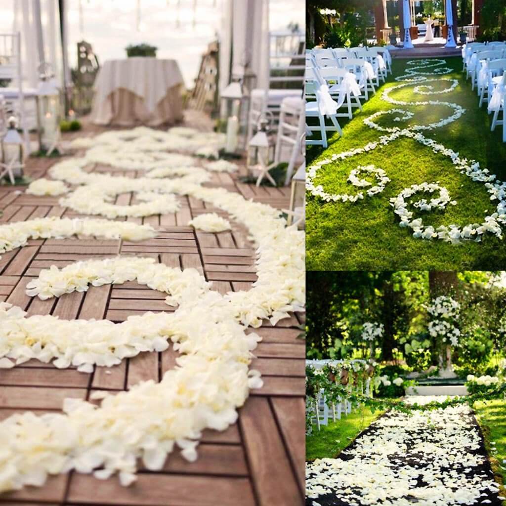 500-Piece Mint Silk Rose Petal Confetti for Table and Floor Decor