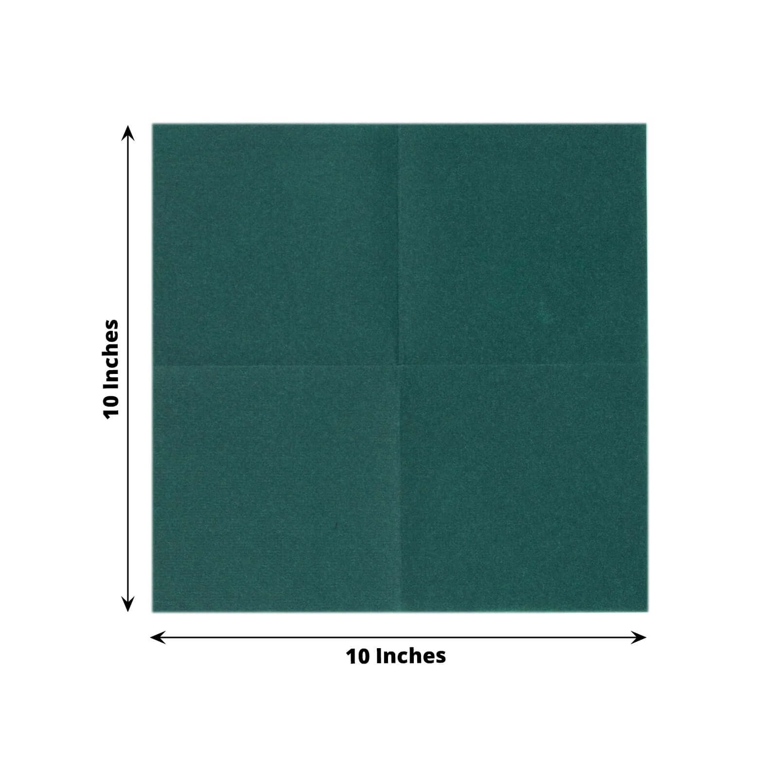 20-Pack Hunter Emerald Green Airlaid Cocktail Napkins - Soft, Absorbent & Linen-Like