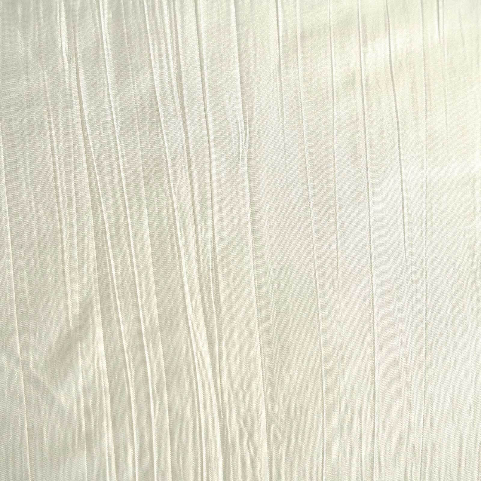 Ivory Crinkle Taffeta Rectangle Tablecloth 90x156 - Seamless Accordion Design