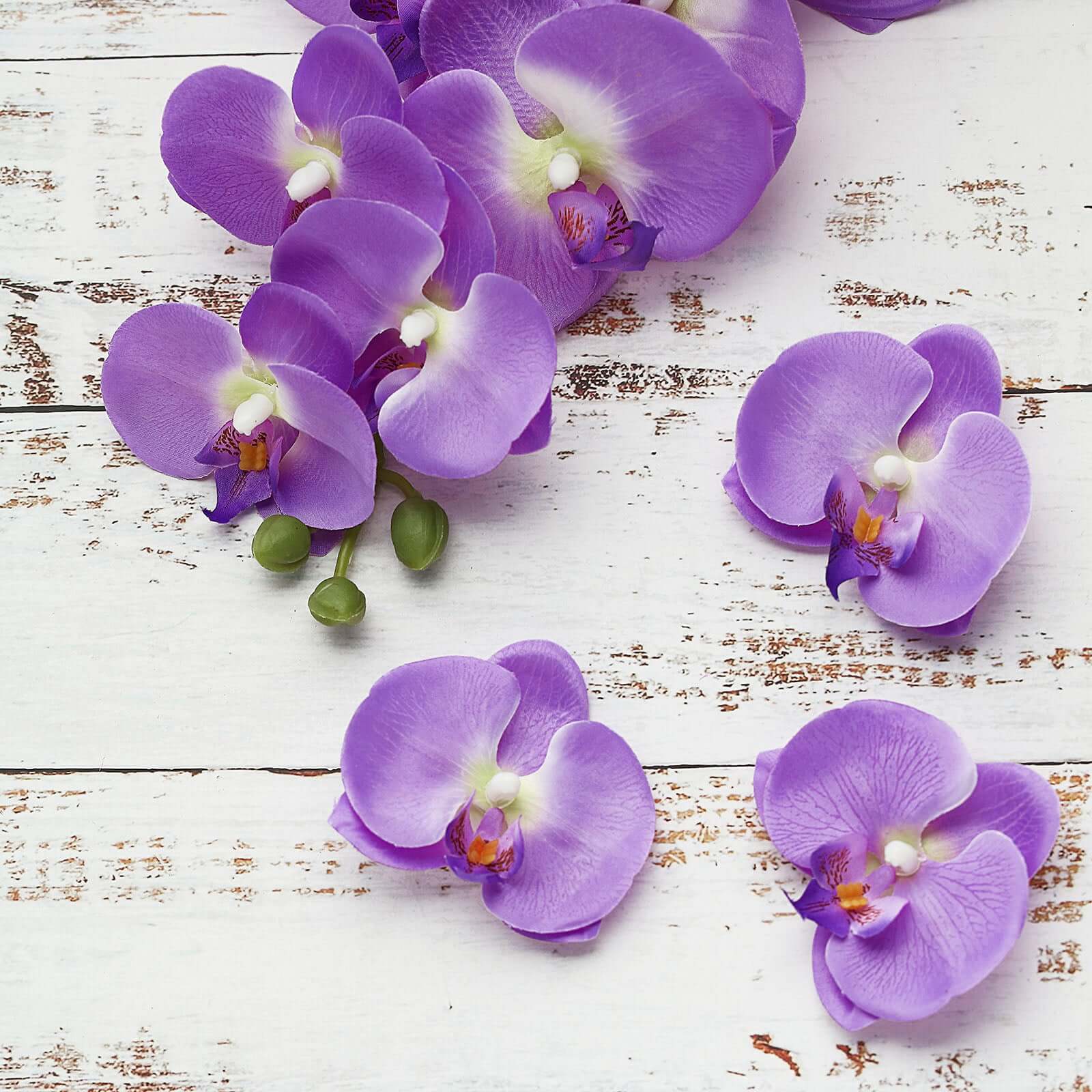 20pcs Silk Artificial Lavender Orchids Flower Heads - Ideal for DIY Floral Decorations