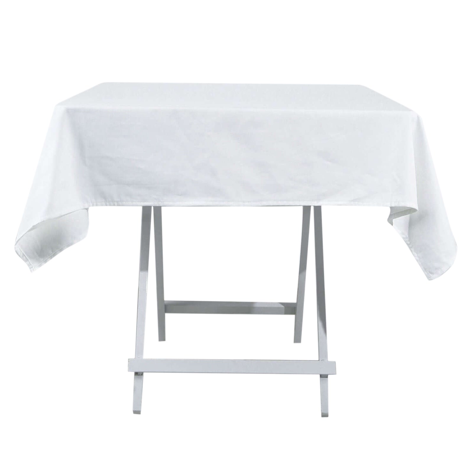 Get This Elegant 100% Cotton 54x54 Square White Tablecloth - Soft & Breathable