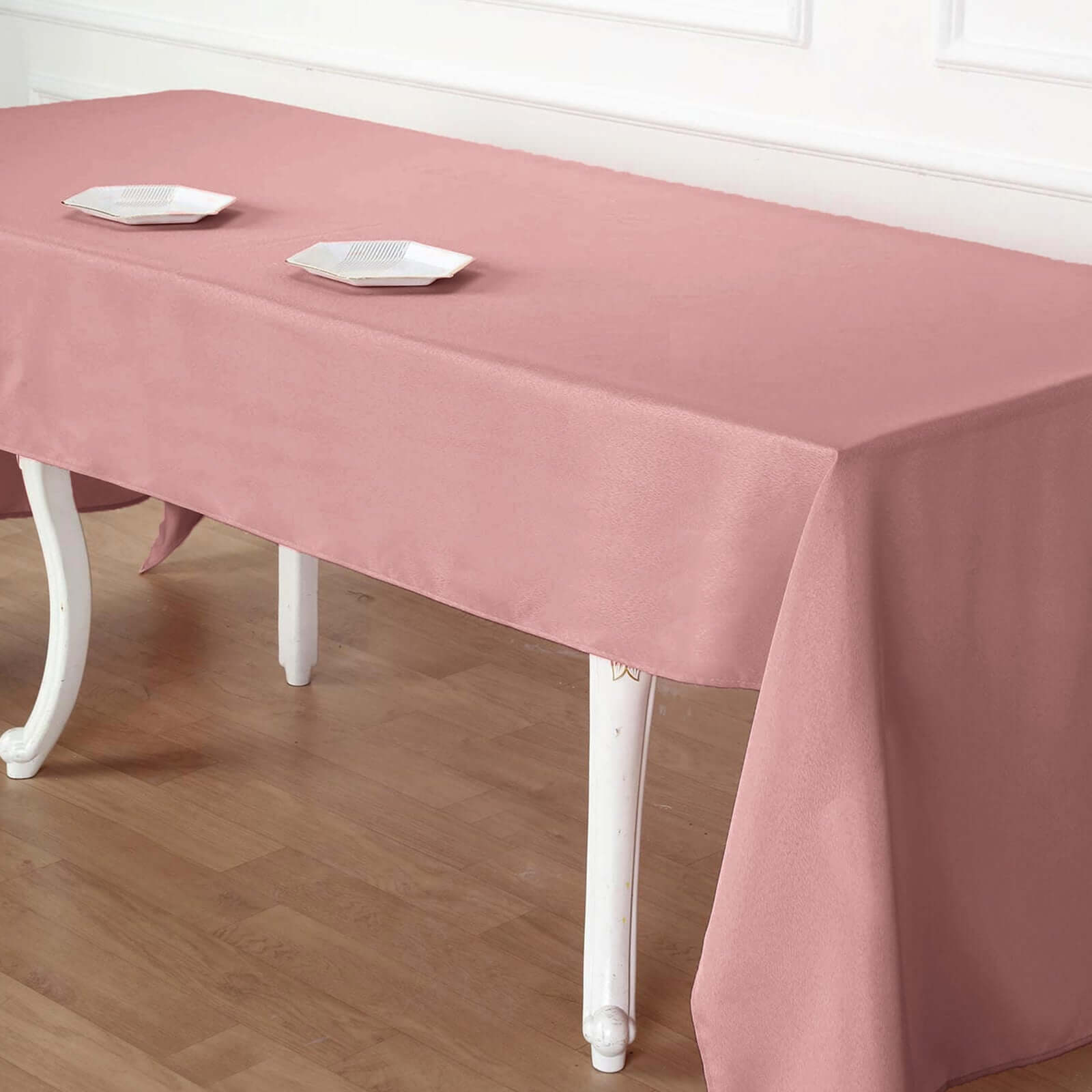 Durable and Stylish Dusty Rose Polyester Rectangle Tablecloth, 60x102 - Perfect for Any Occasion