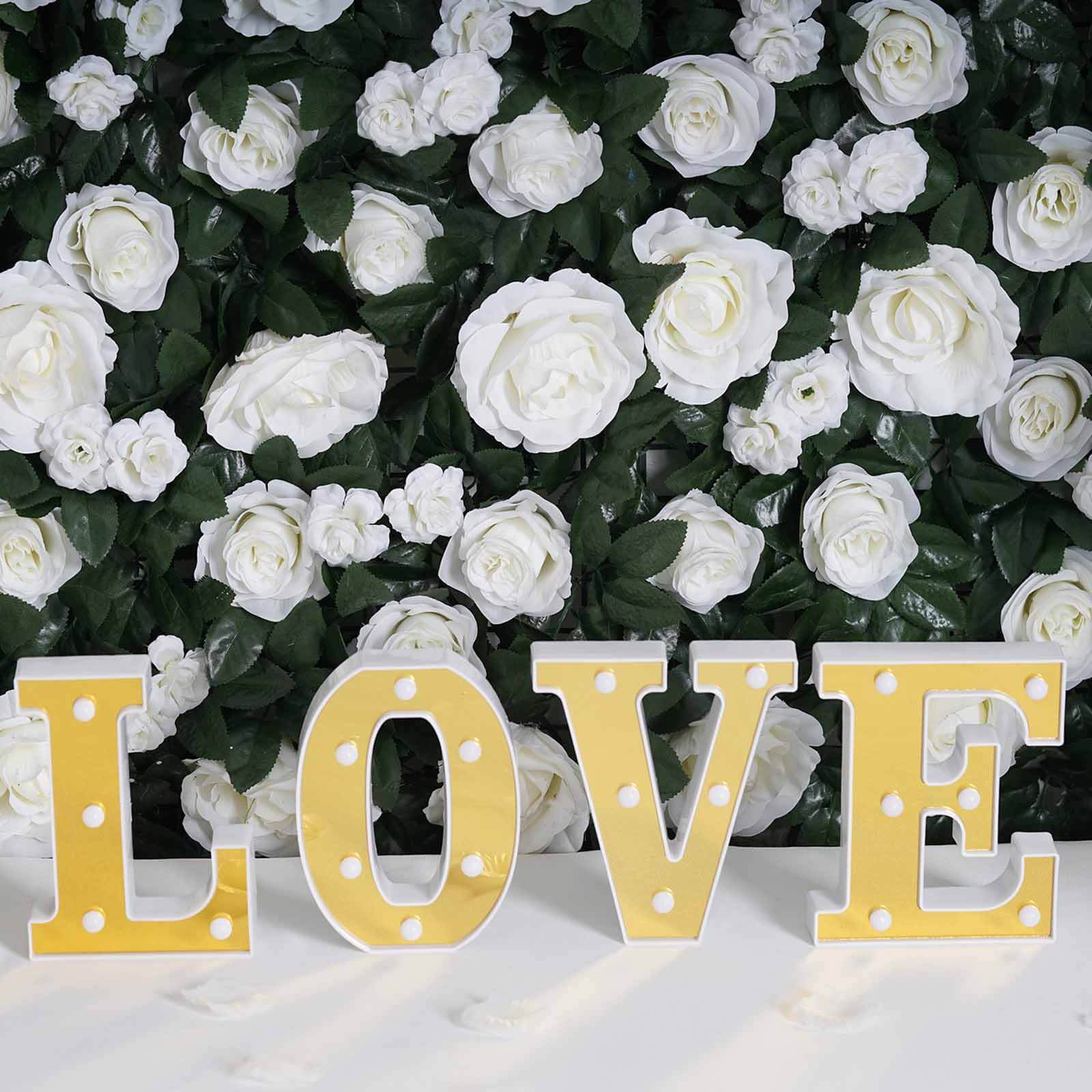 Hot! 3D Gold Marquee Letter P with 5 Warm White LED Lights - Ideal Event Decor, 6'