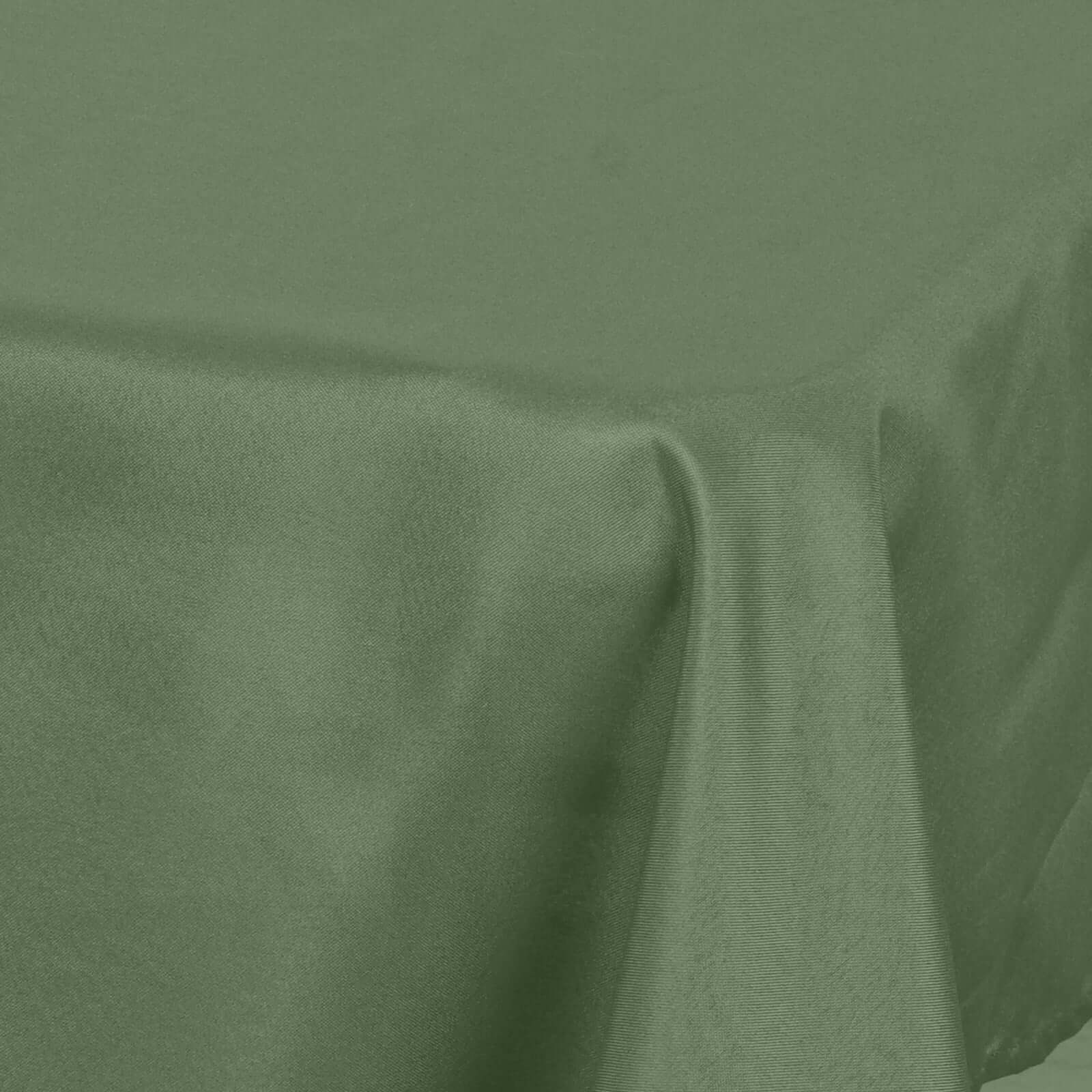 Wrinkle-Resistant & Durable Olive Green 54x54 Polyester Square Tablecloth