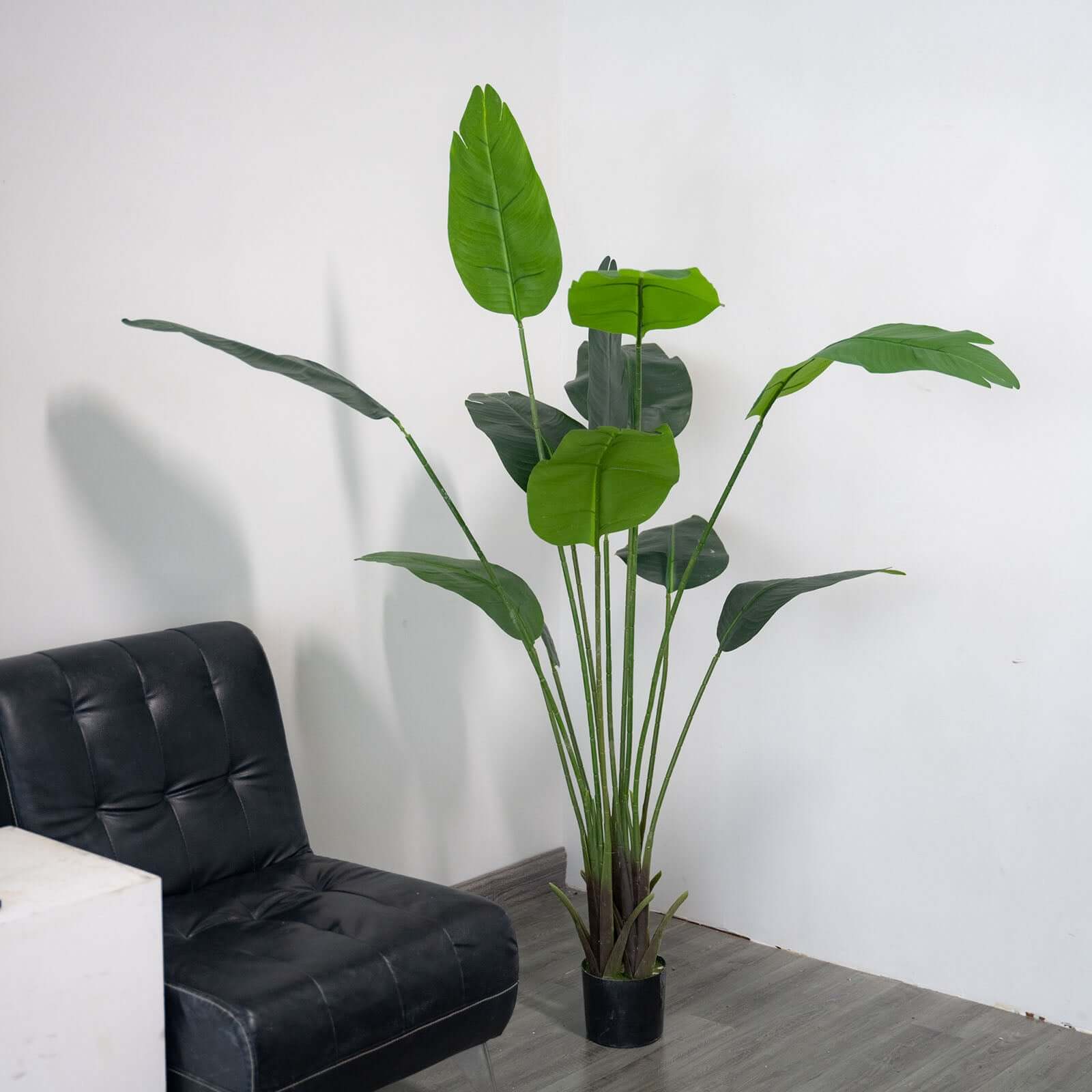 2-Pack 6ft Artificial Potted Bird of Paradise Plants - Lifelike and Easy to Decorate