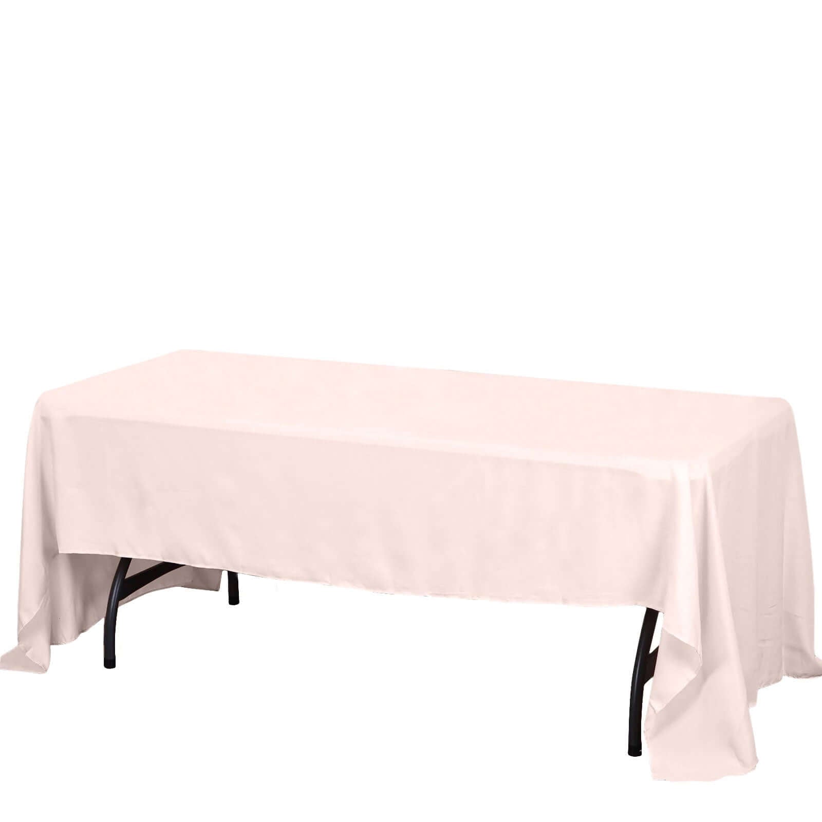 Wrinkle-Resistant Blush 60x126 Polyester Rectangle Table Cover